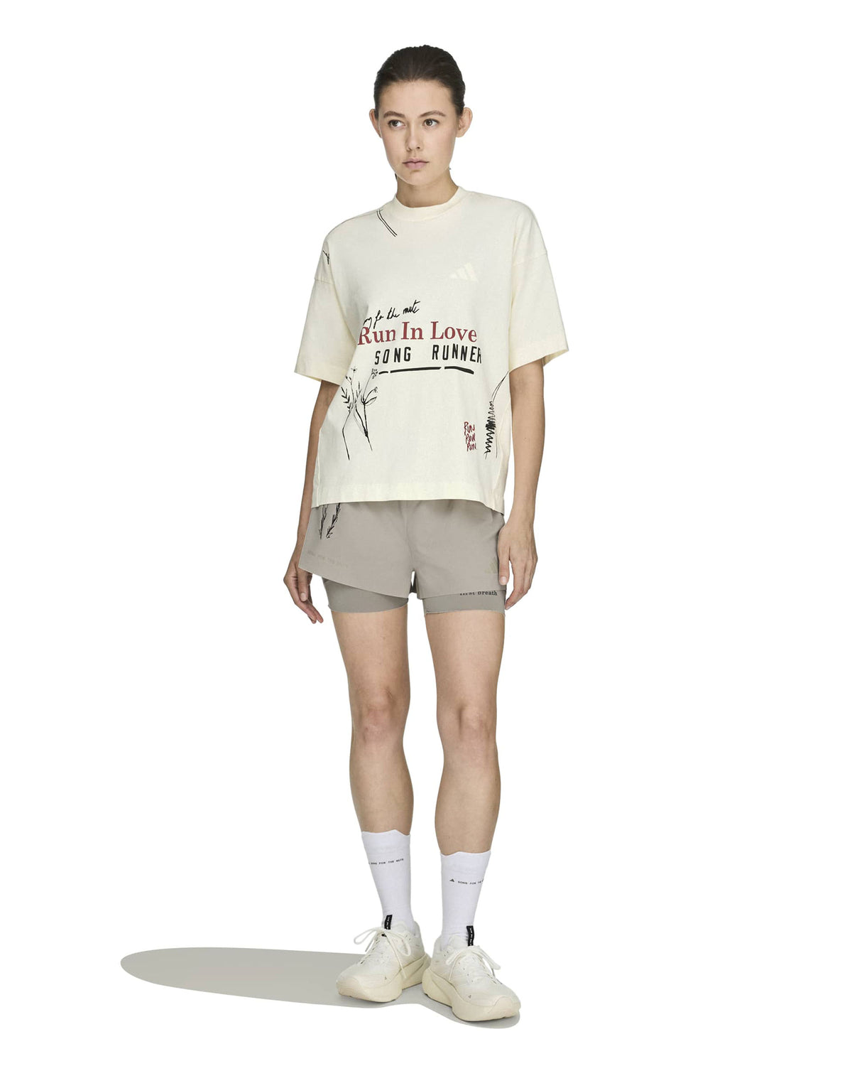 Song For The Mute Running T-Shirt - Cream White
