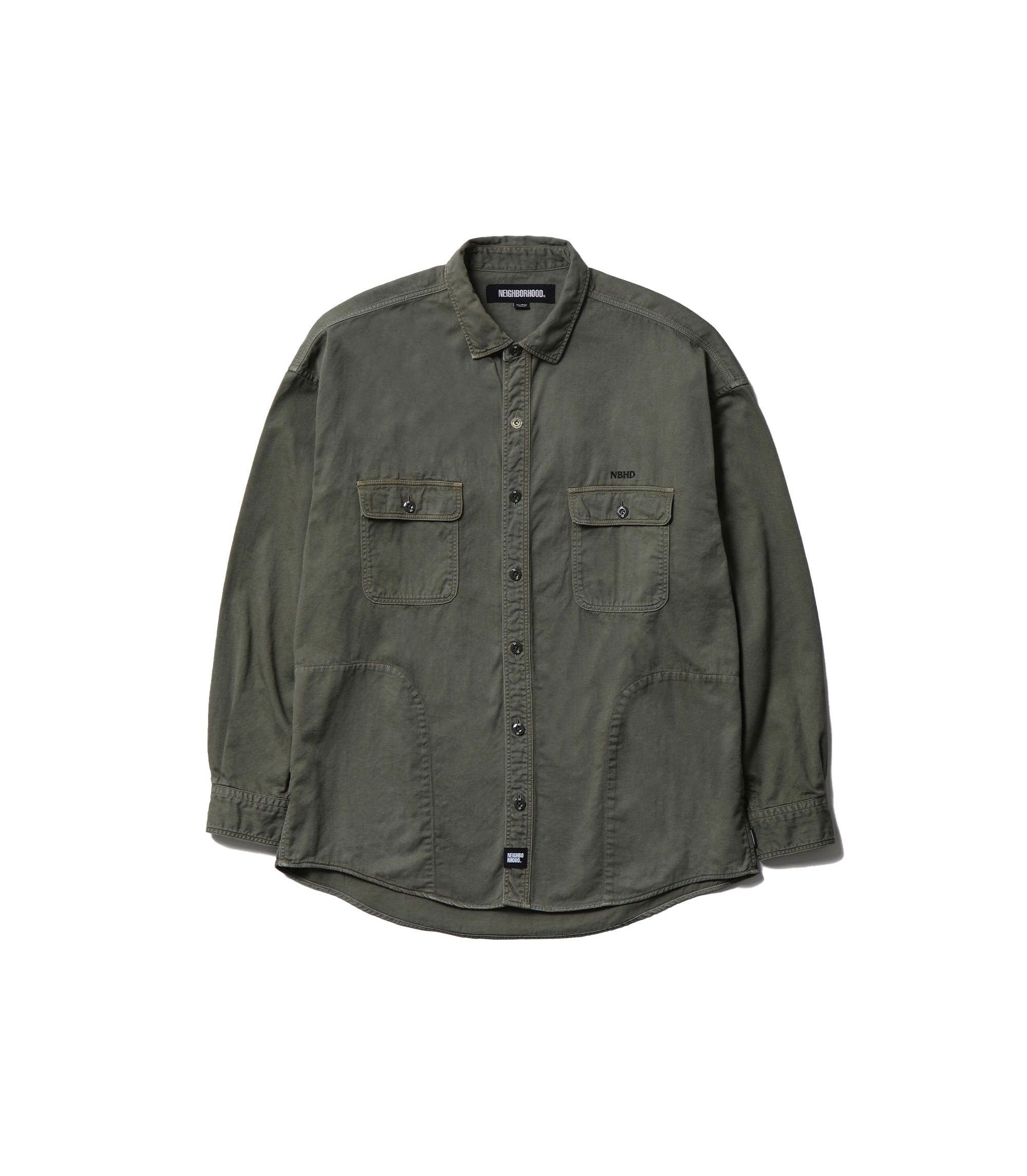 Garment Dyed L/S Shirt - Olive Drab