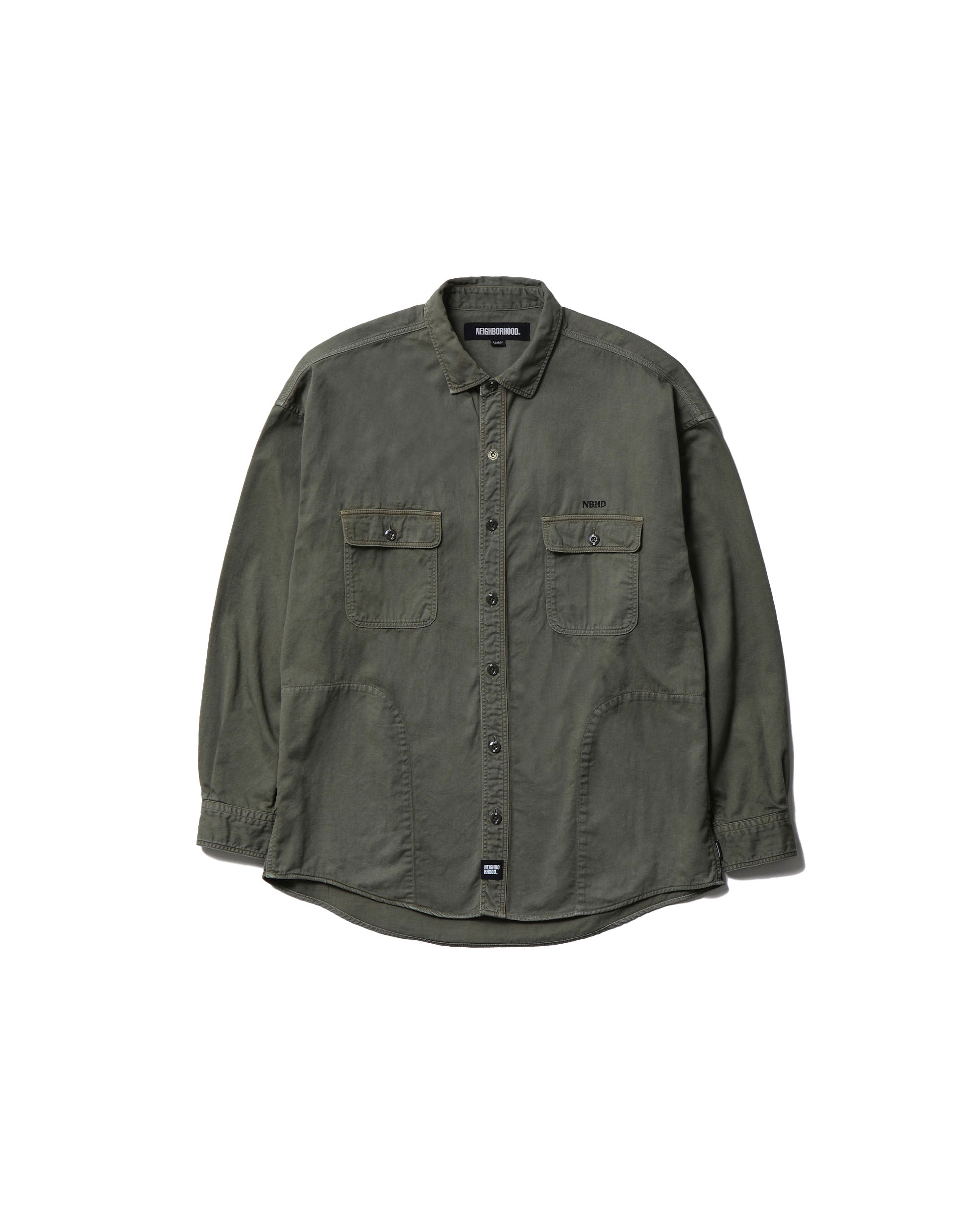 Garment Dyed L/S Shirt - Olive Drab