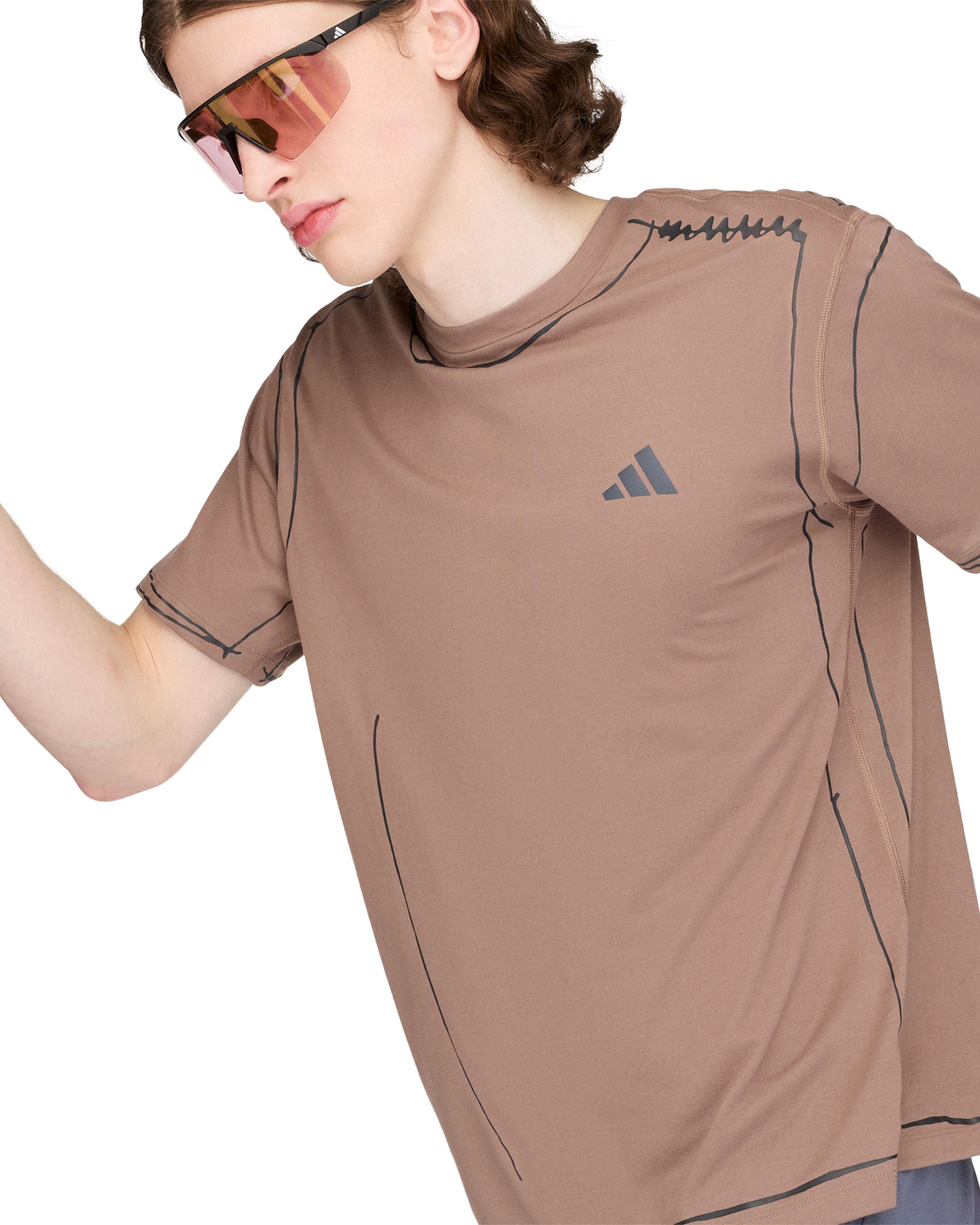 Song for the Mute Running T-shirt - Brown