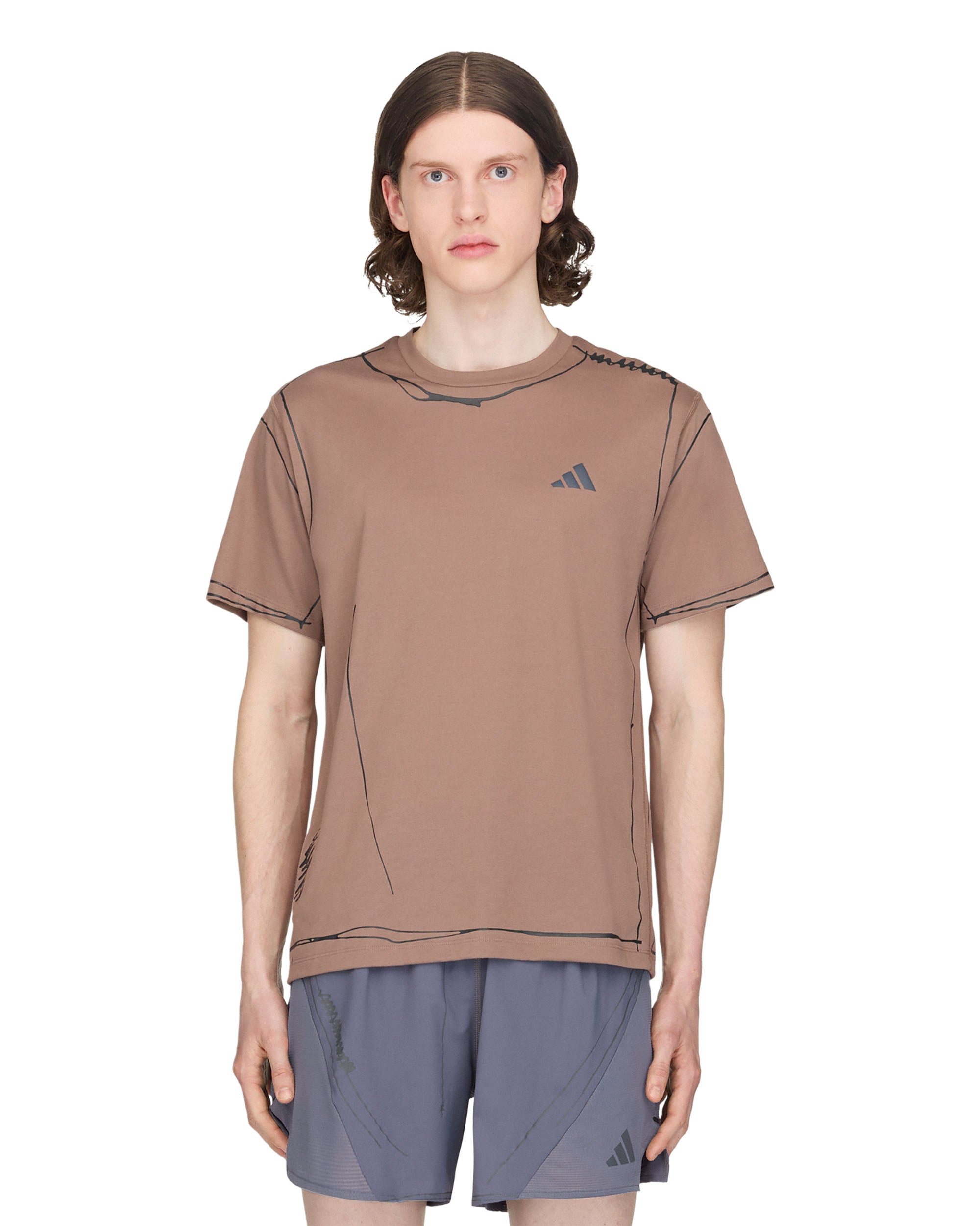 Song for the Mute Running T-shirt - Brown