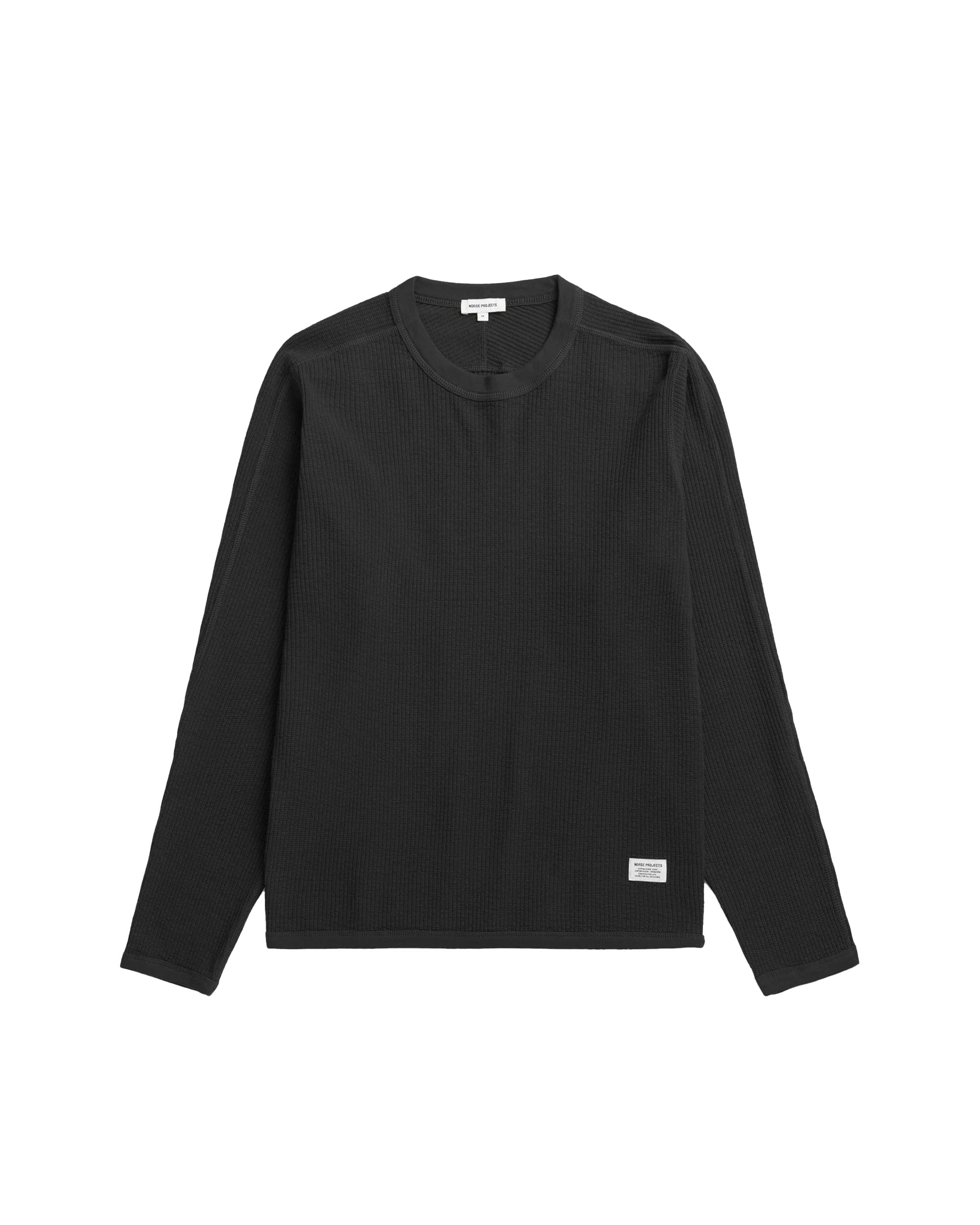 Stevns Hemp Military Rib L/S T-shirt Black
