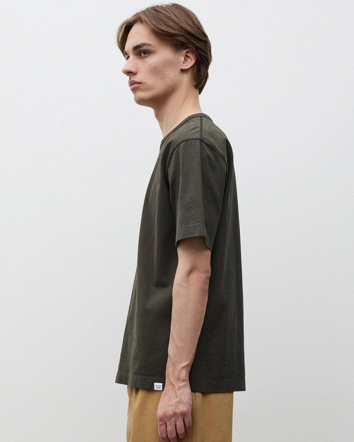 Elmelunde Soft Compact Cotton T-shirt - Beech Green
