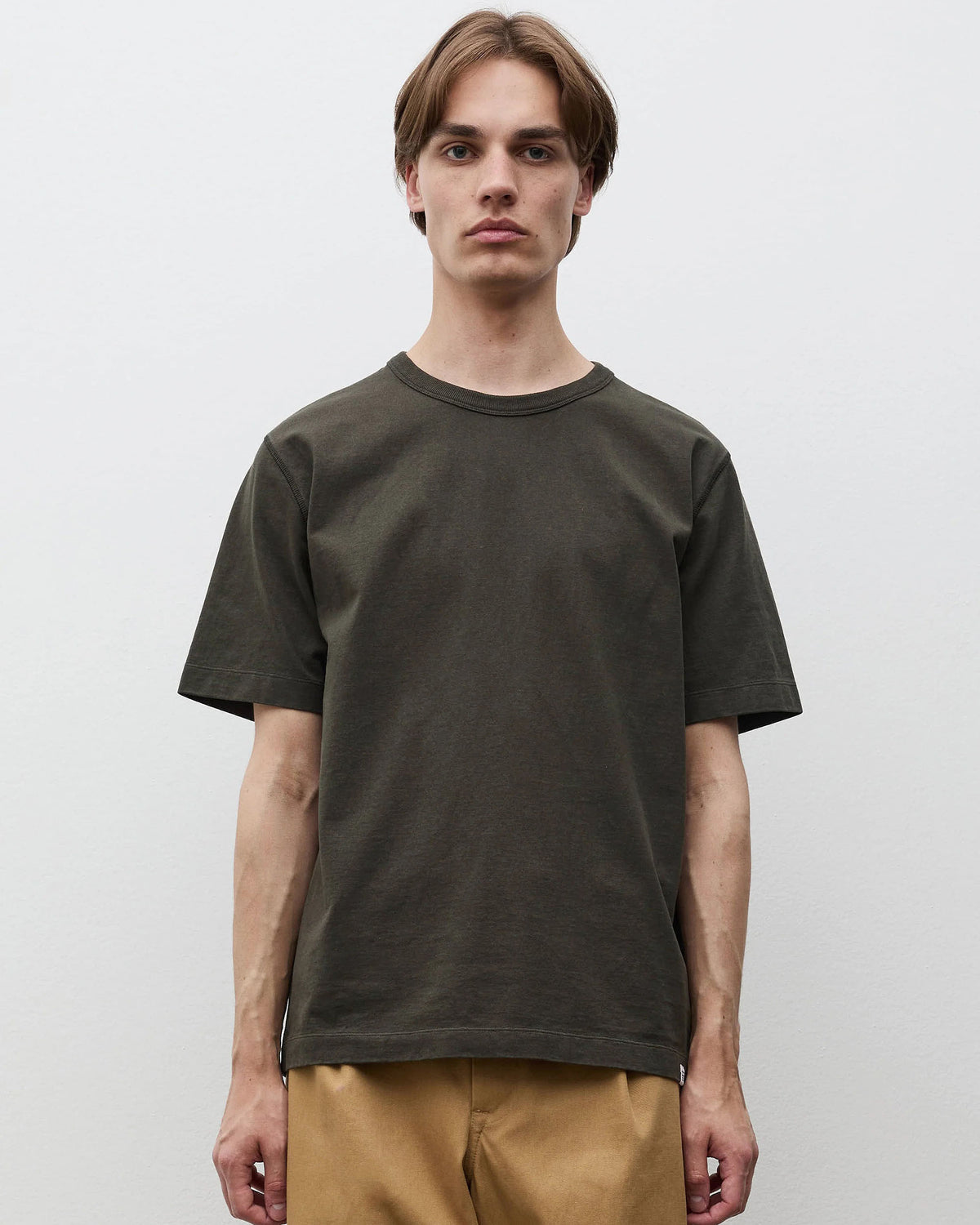 Elmelunde Soft Compact Cotton T-shirt - Beech Green