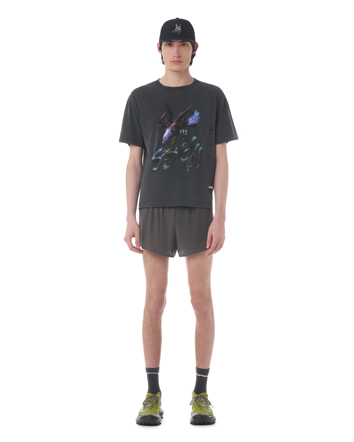 MothTech T-Shirt - Aged Black Eagle