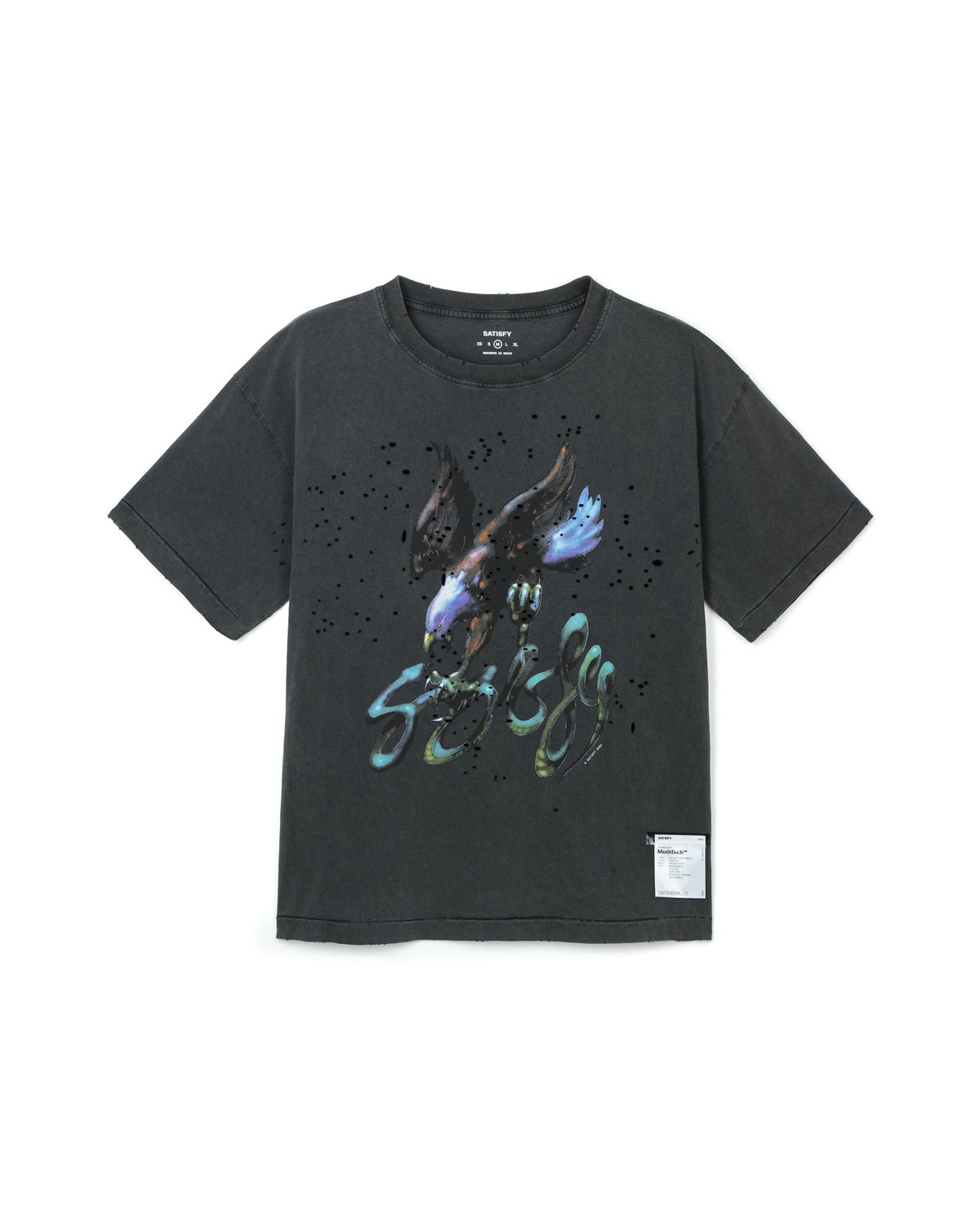 MothTech T-Shirt - Aged Black Eagle
