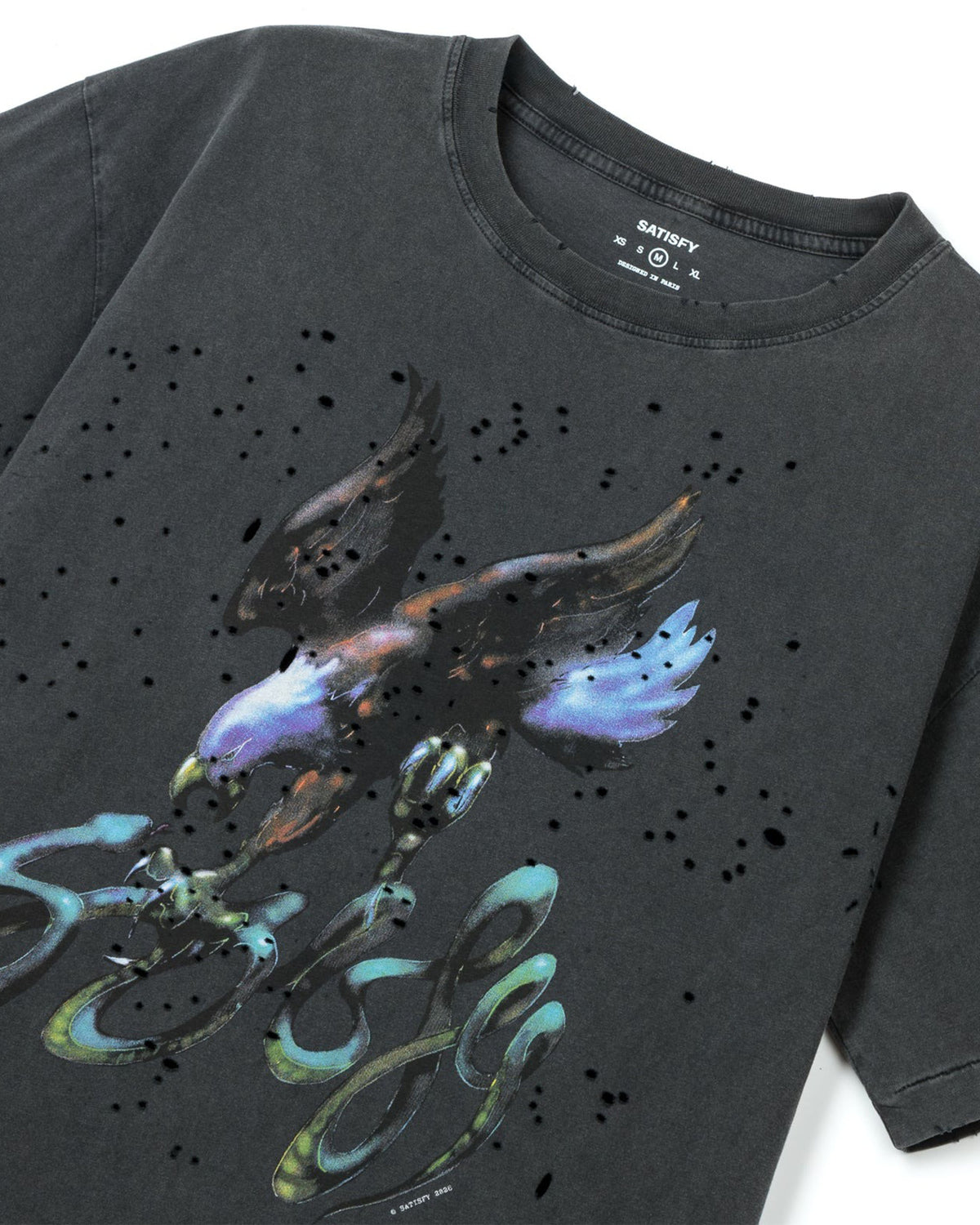 MothTech T-Shirt - Aged Black Eagle