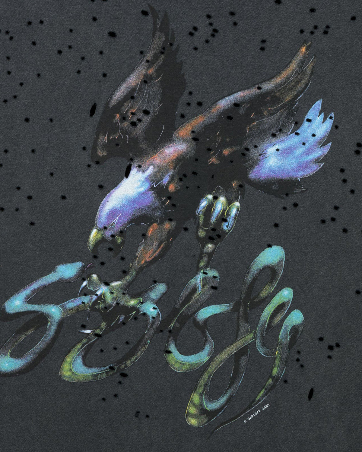 MothTech T-Shirt - Aged Black Eagle
