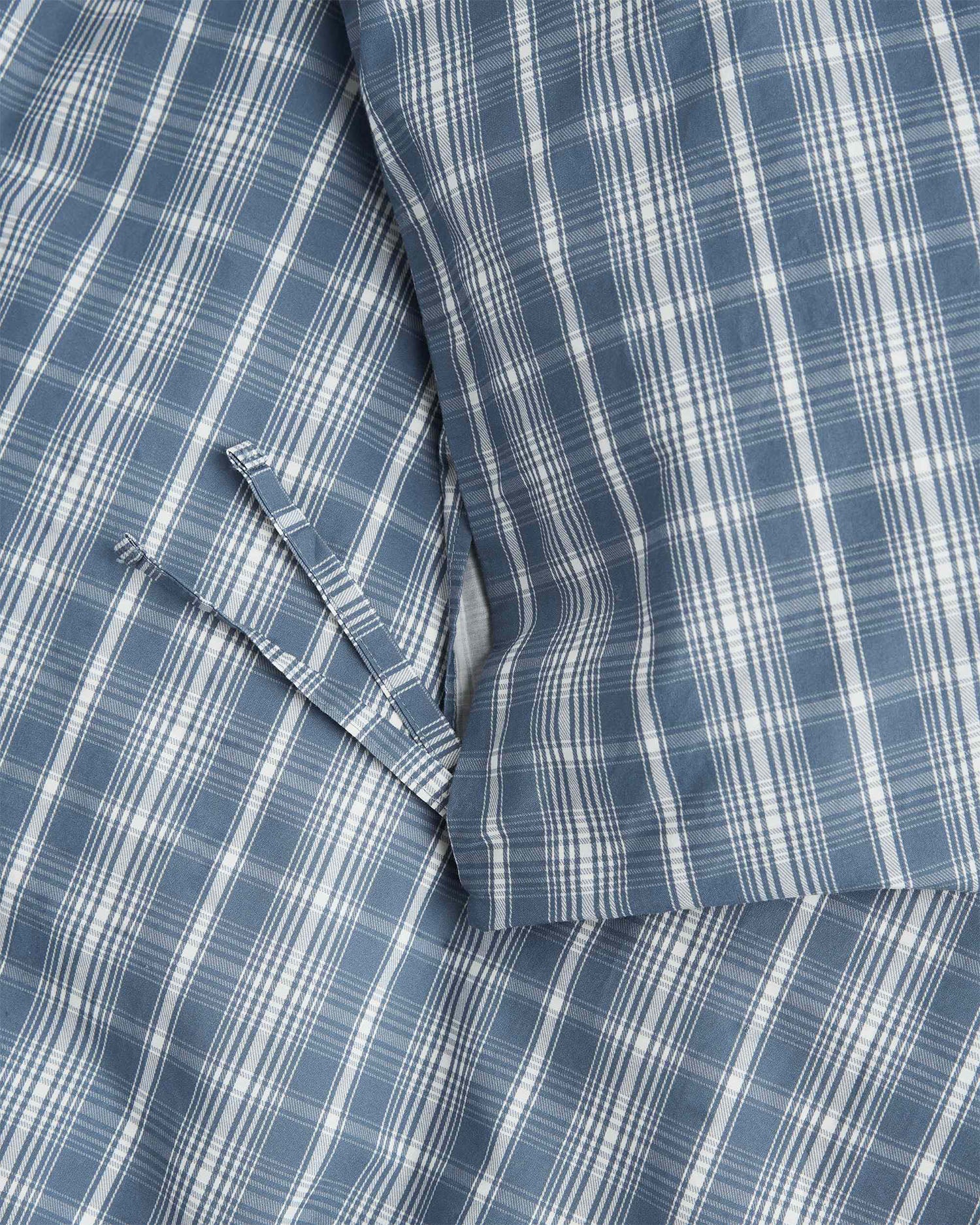 Cotton Percale Queen Duvet Cover - Douglas Checks