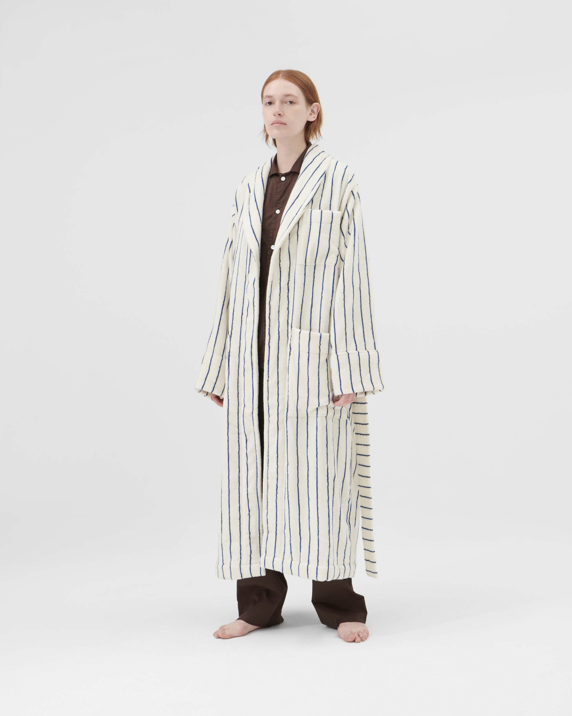 Classic Bathrobes (Striped) - Lima / Brown Stripes