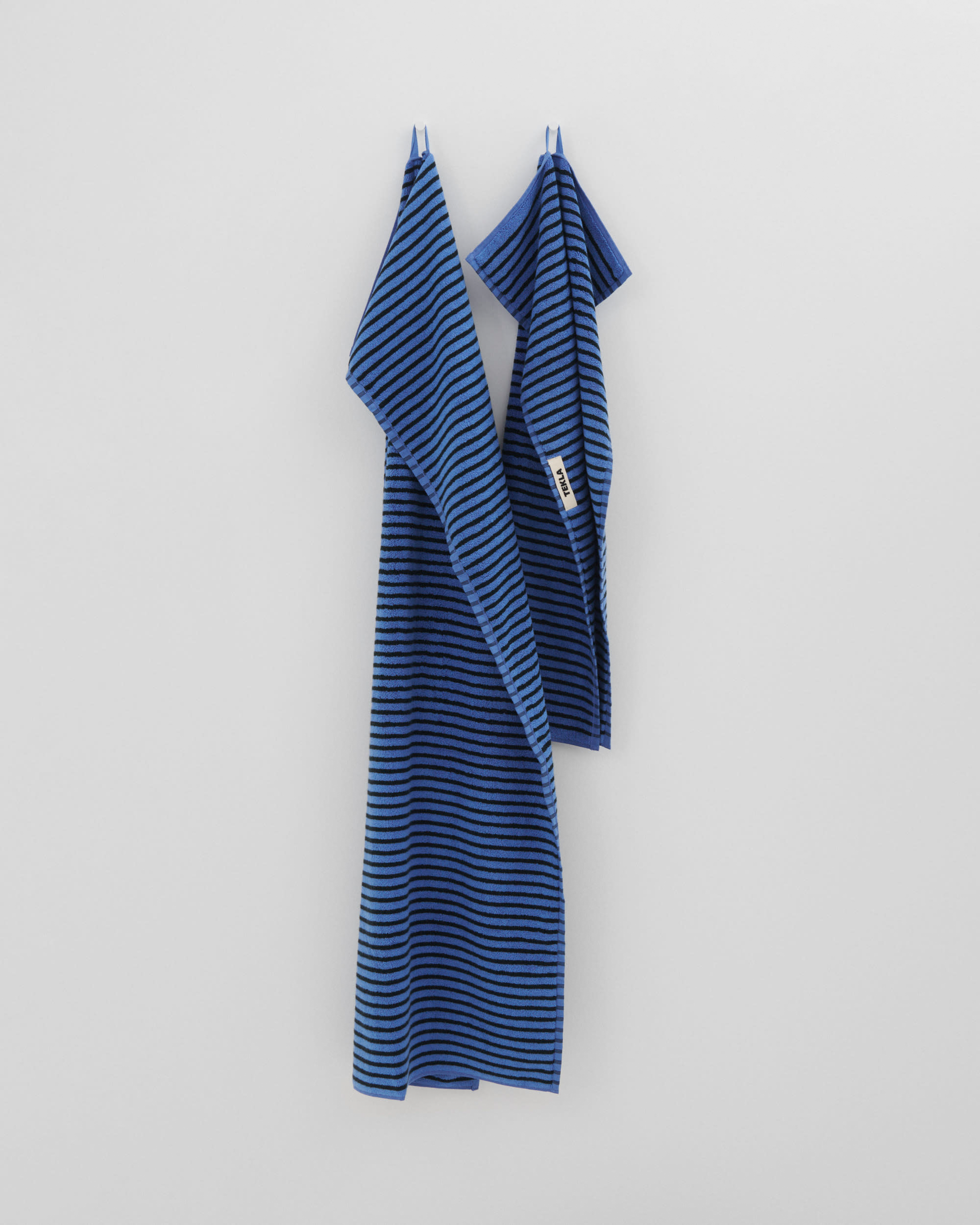 Bath Towel (Striped) - Blue / Black