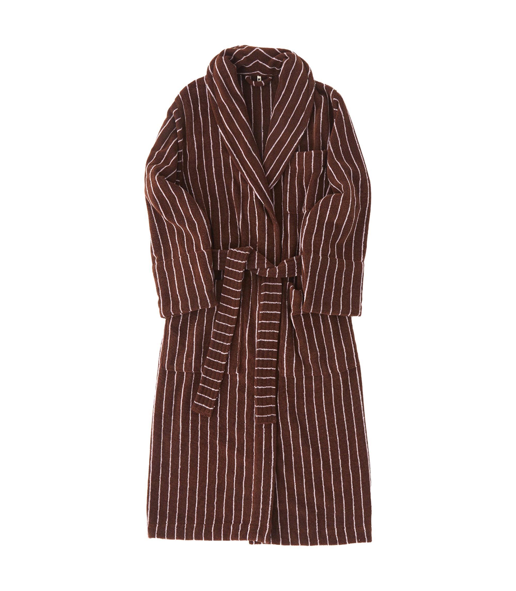 Classic Bathrobes (Striped) - Carmel / White Stripes