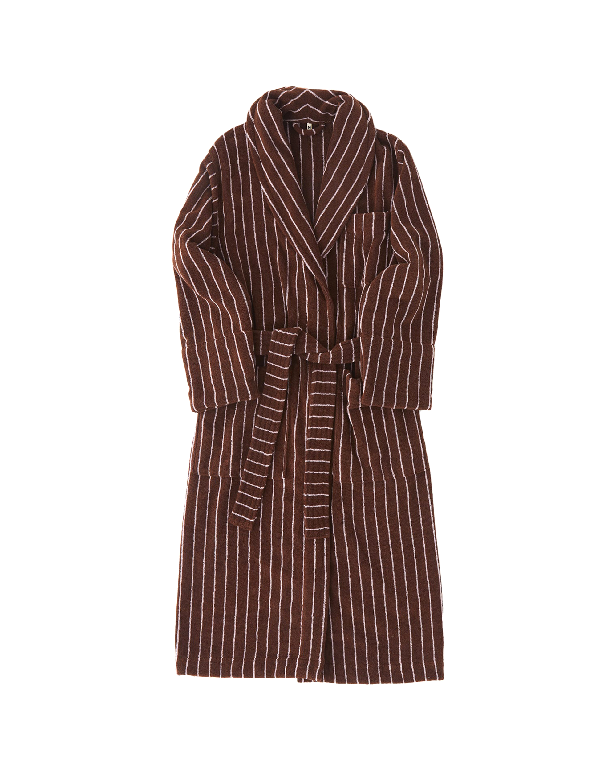 Classic Bathrobes (Striped) - Carmel / White Stripes