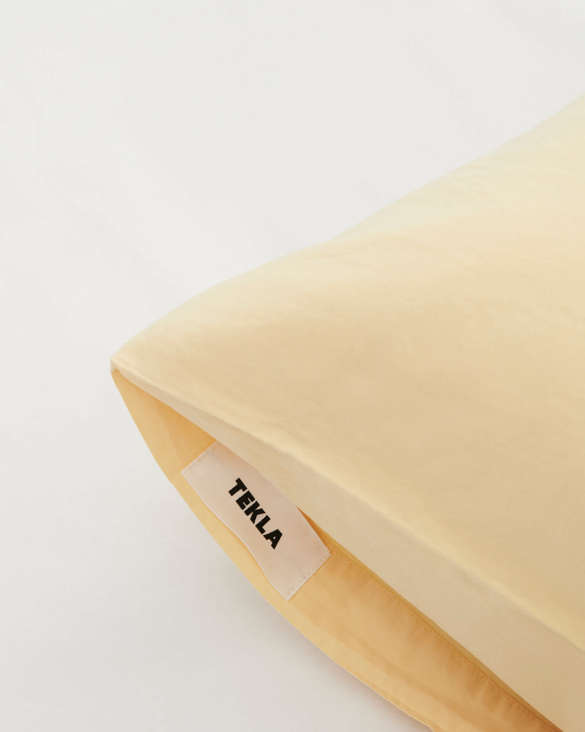 Organic Cotton Percale Pillow Cases - Sun Bleached Yellow