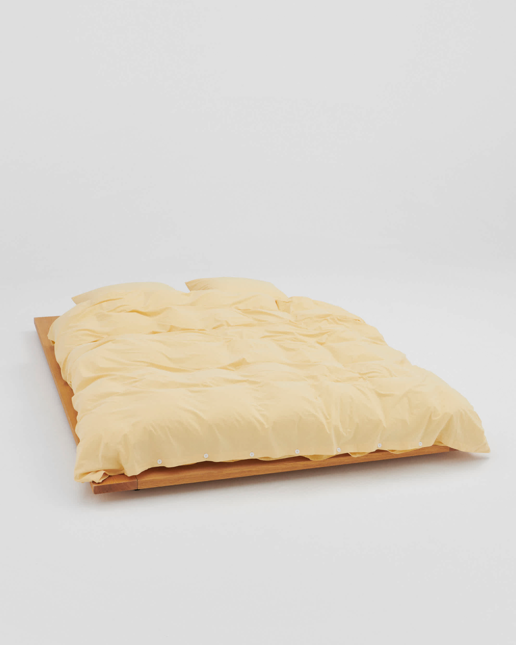 Organic Cotton Percale Pillow Cases - Sun Bleached Yellow