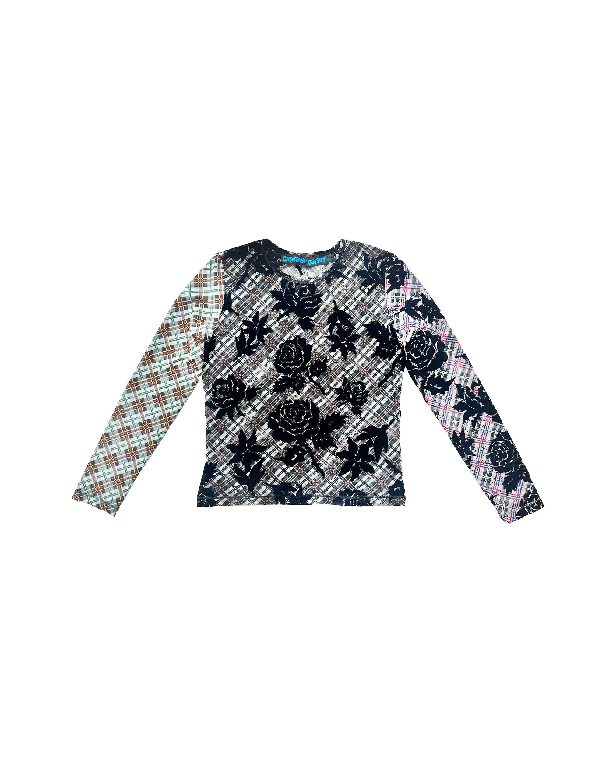 Picnic Plaid Flocked Mesh L/S - Multi