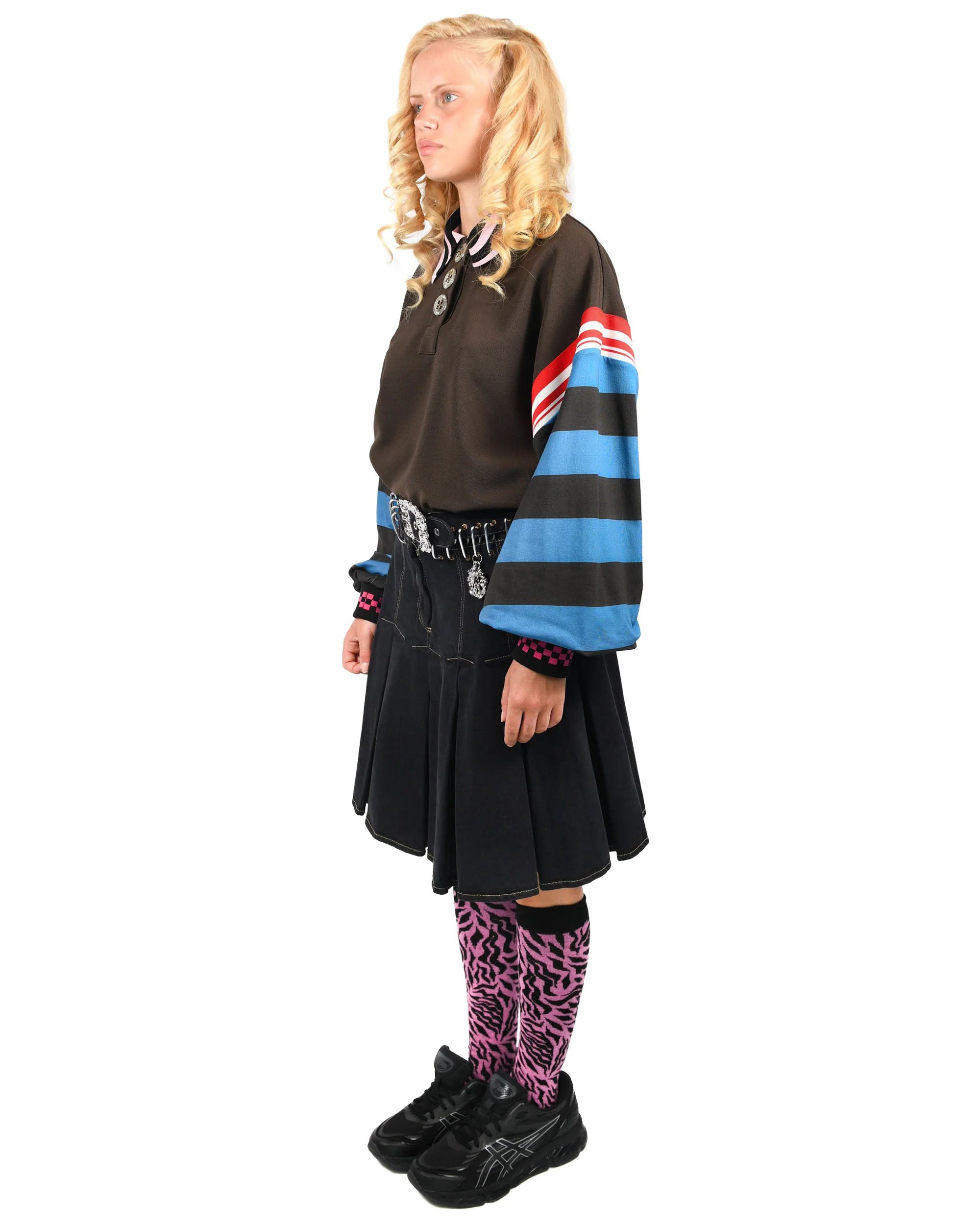 Bevo Denim Carabiner Skirt - Denim