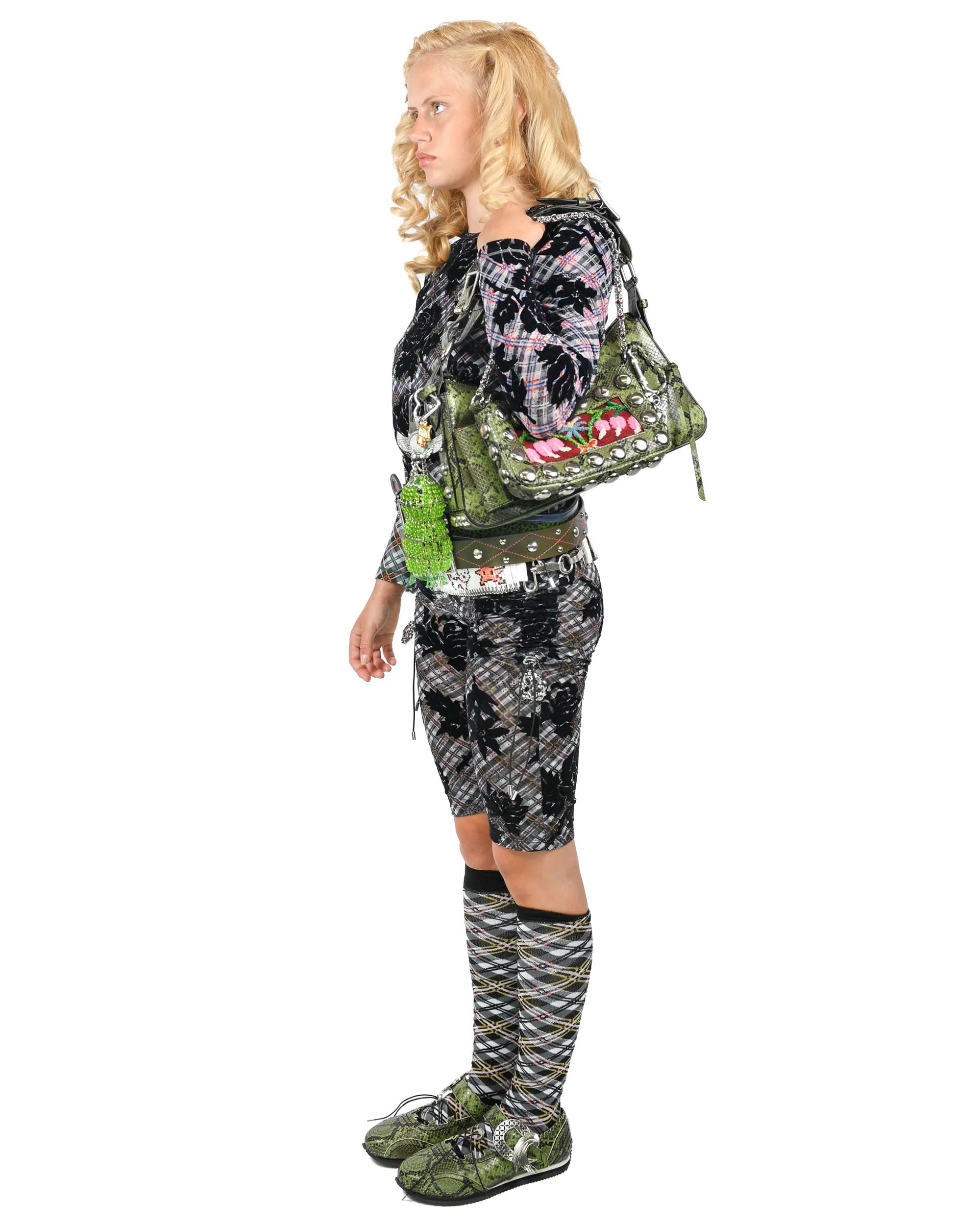 Picnic Plaid Flocked Mesh L/S - Multi