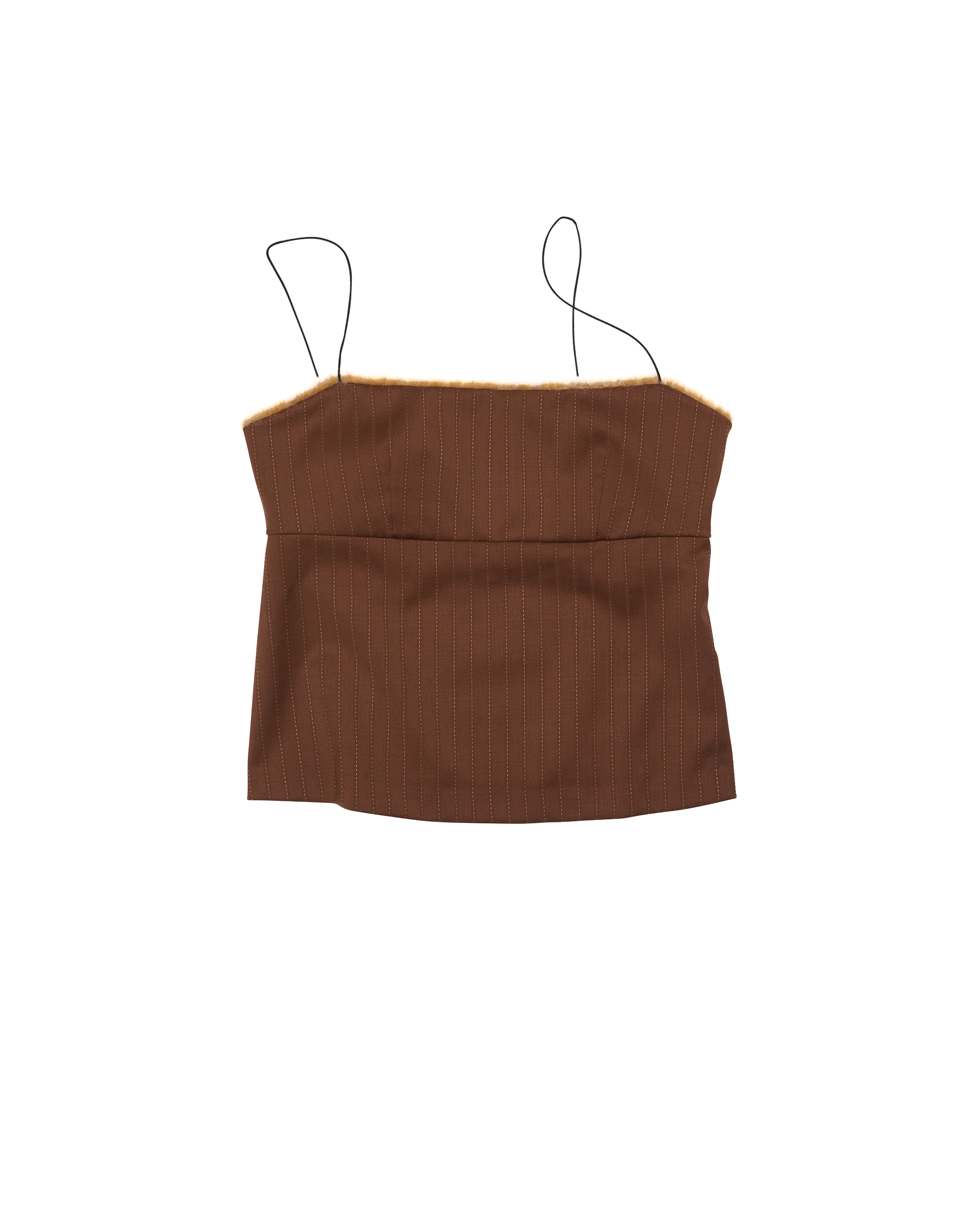 Slip Top - Brown Pinstripe