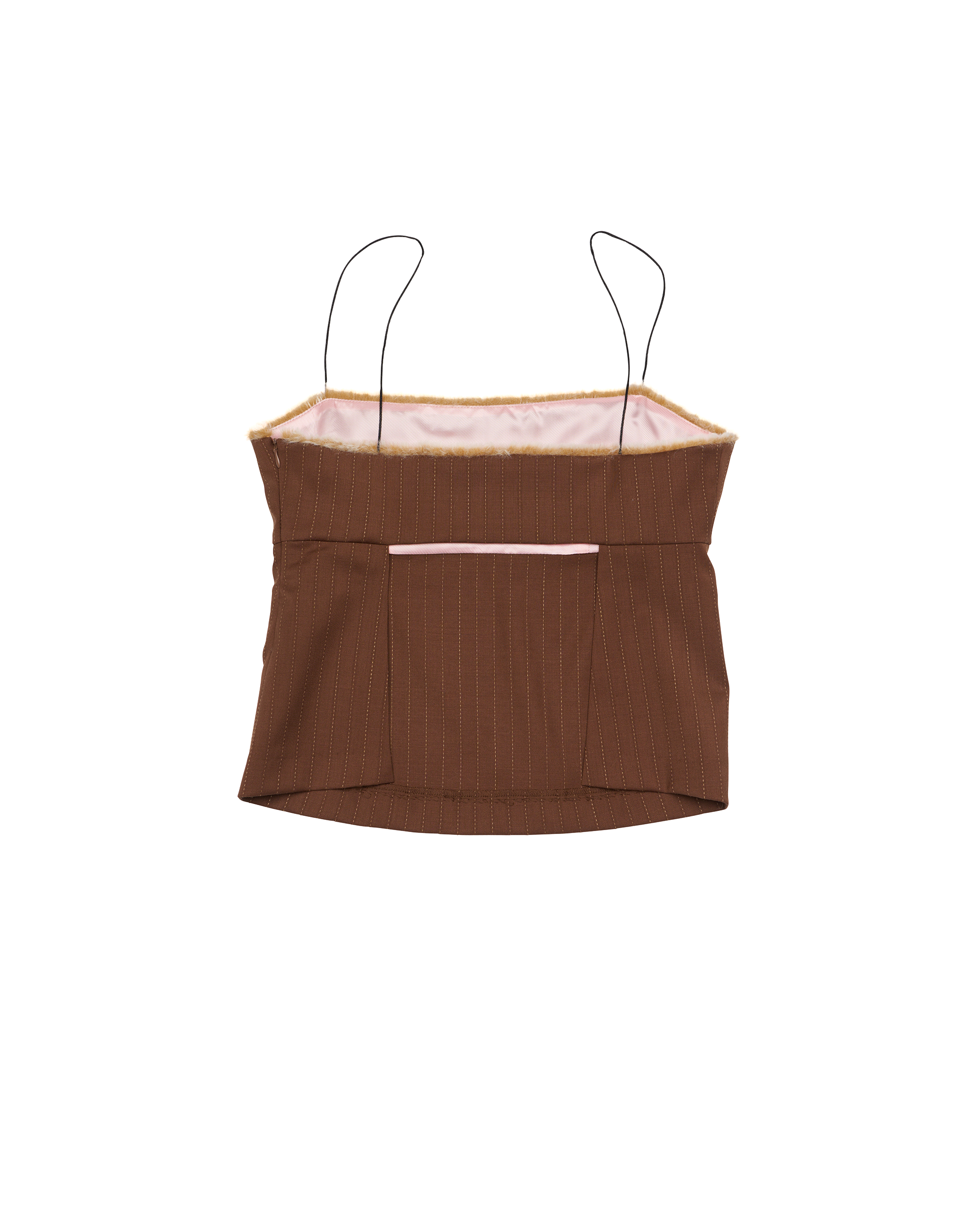Slip Top - Brown Pinstripe