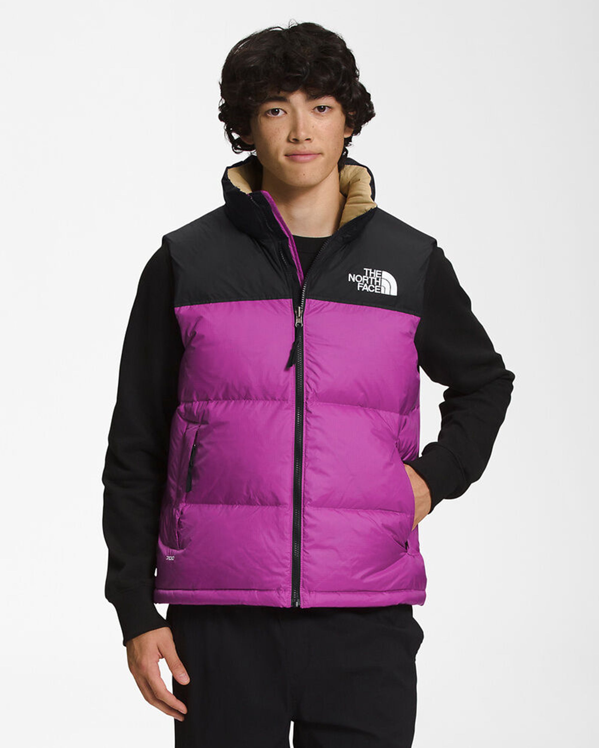 1996 Retro Nuptse Vest Jacket - Purple / Cactus Flower