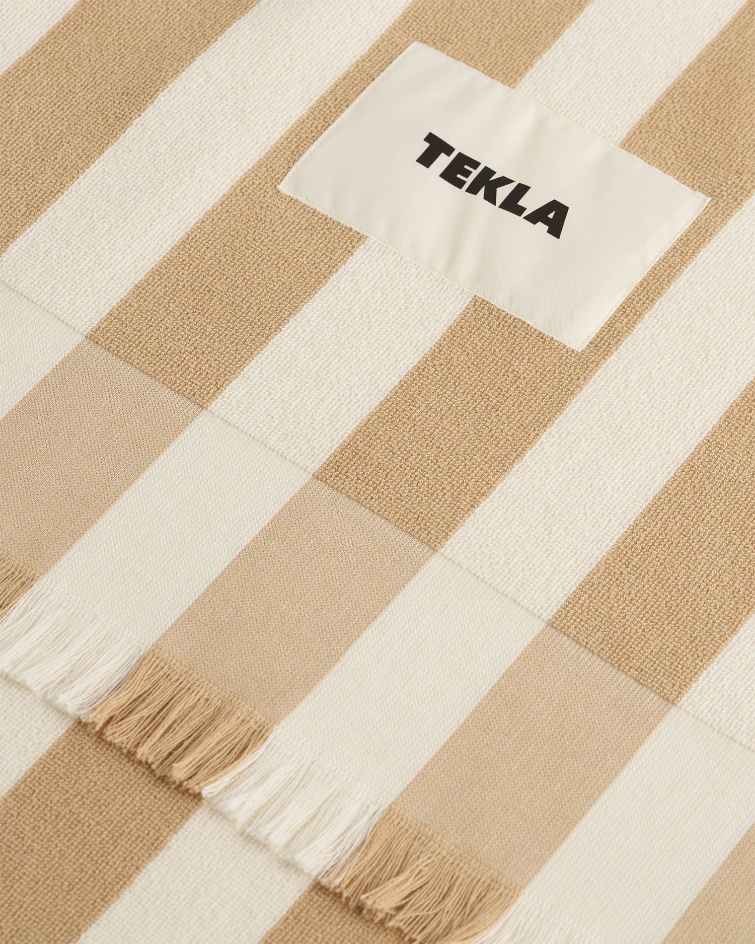 Beach Towel - Almond Stripes