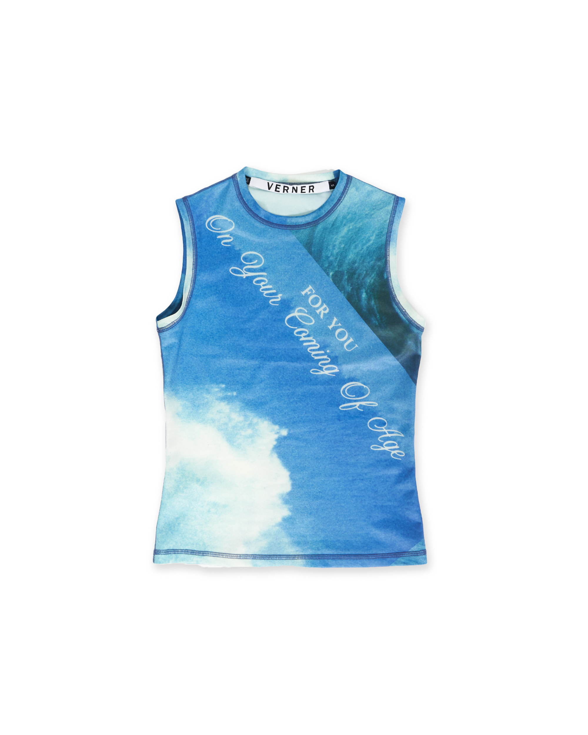 Lycra Tank - For You Wave Print