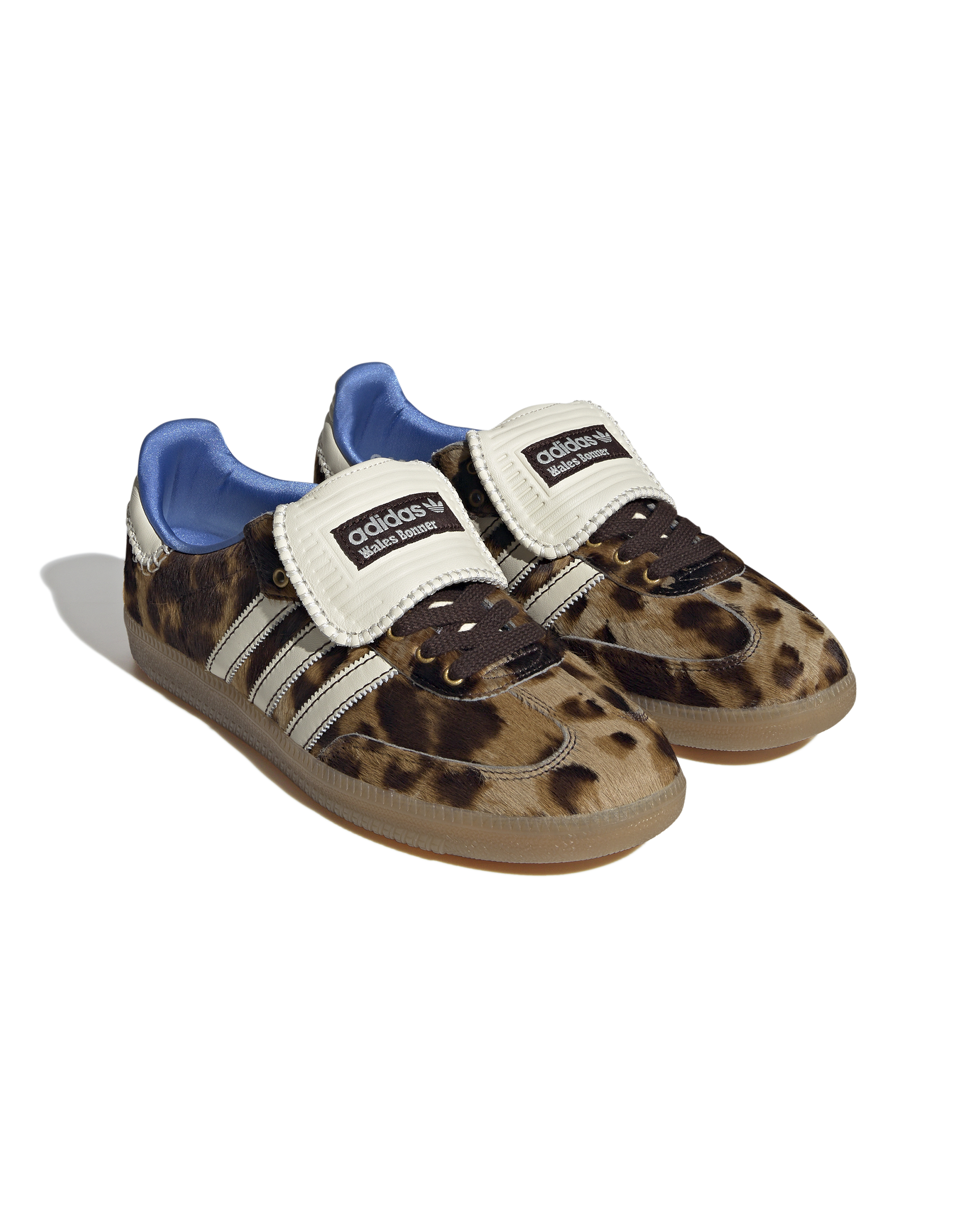 Wales Bonner Pony Leopard Samba - Dark Brown / White