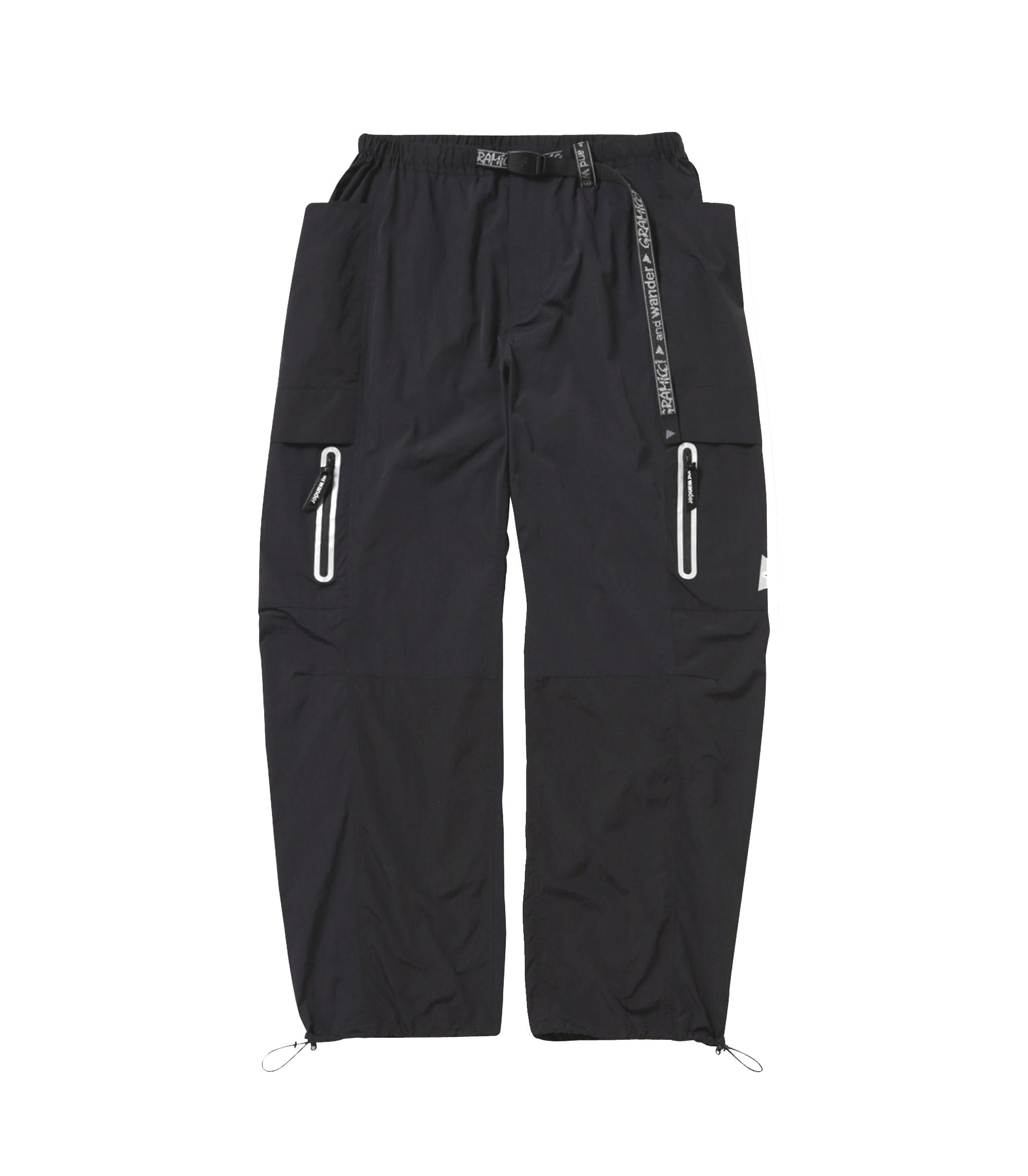 And Wander Patchwork Wind Pant - Black