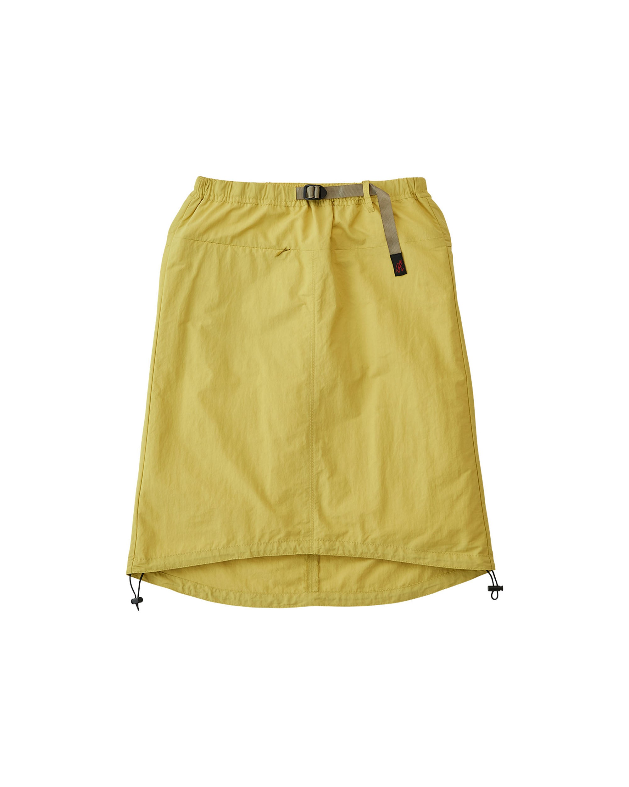 Nylon Packable Midi Skirt - Canary Yellow