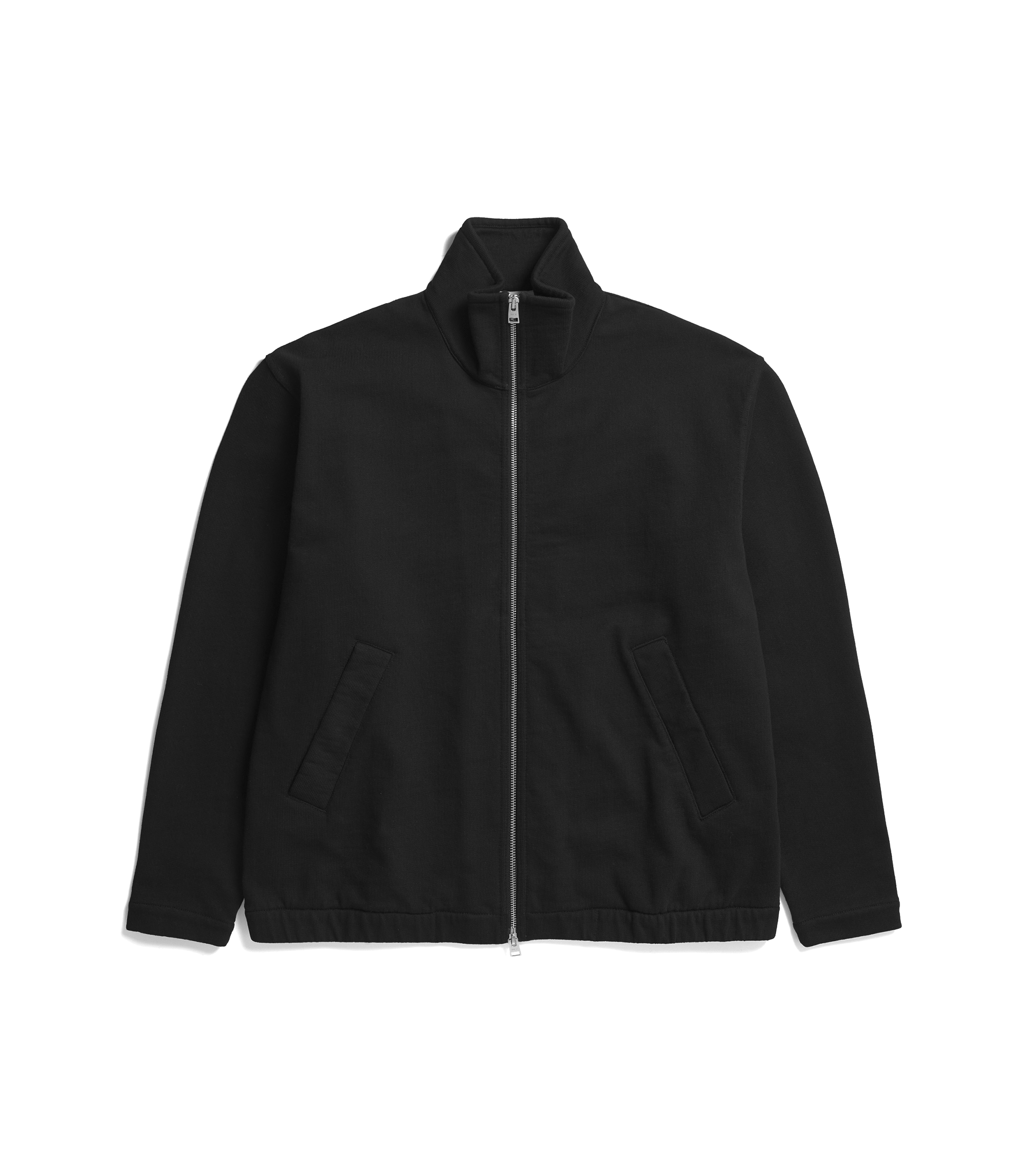 Bjorn Relaxed Organic Loopback Track Jacket - Black
