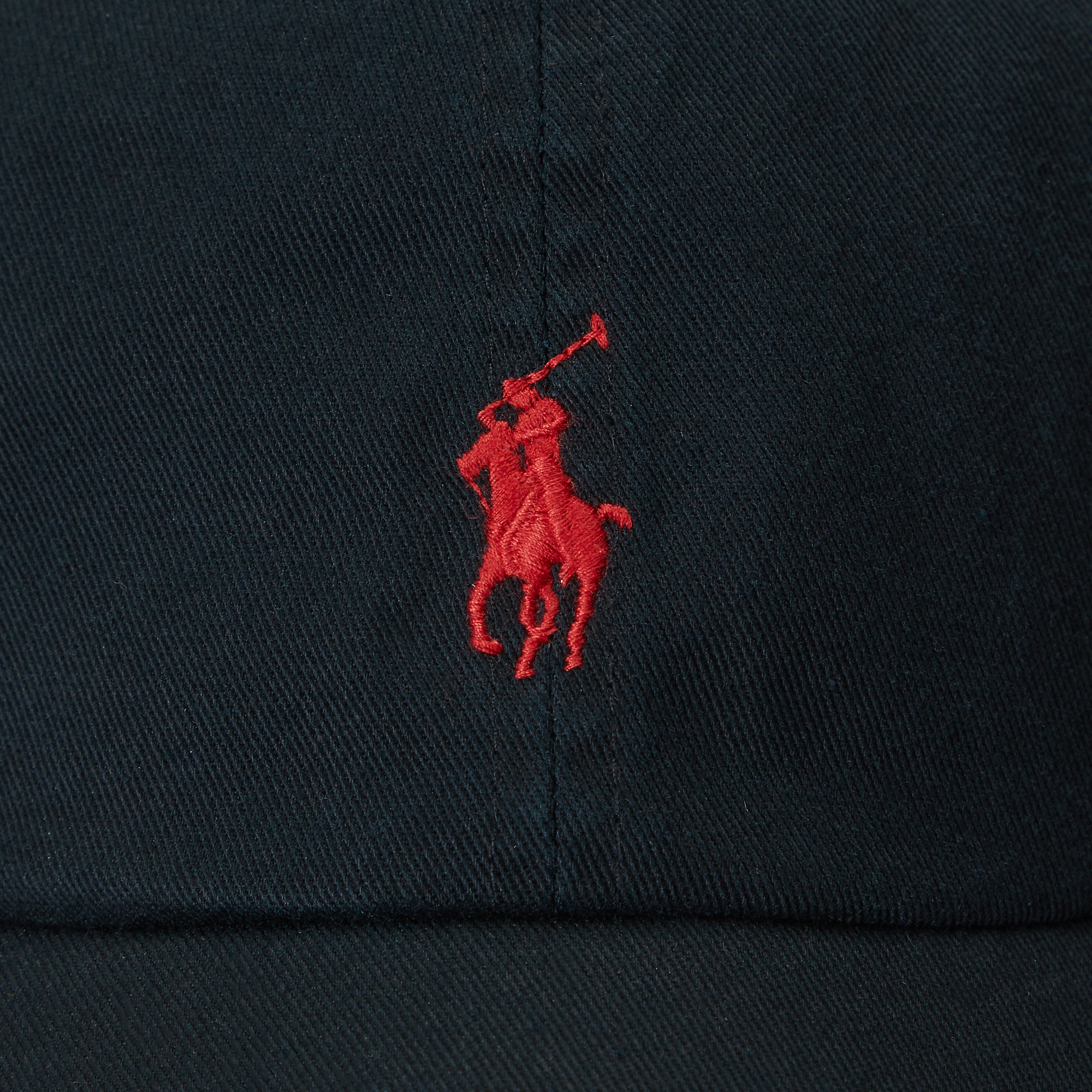 Embroidered Sports Cap - Black / Red