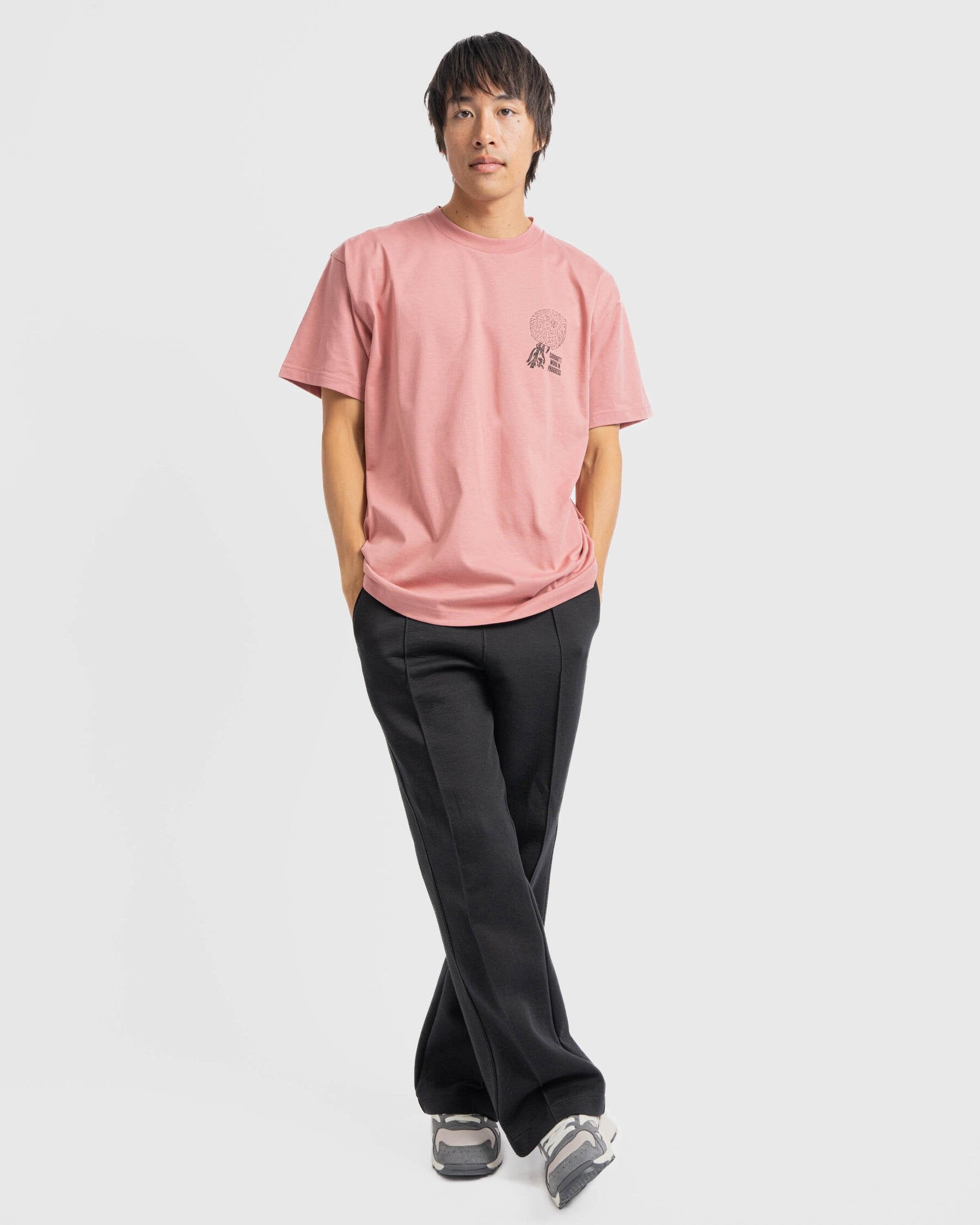 S/S Chrysanthemum T-Shirt - Dusty Rose