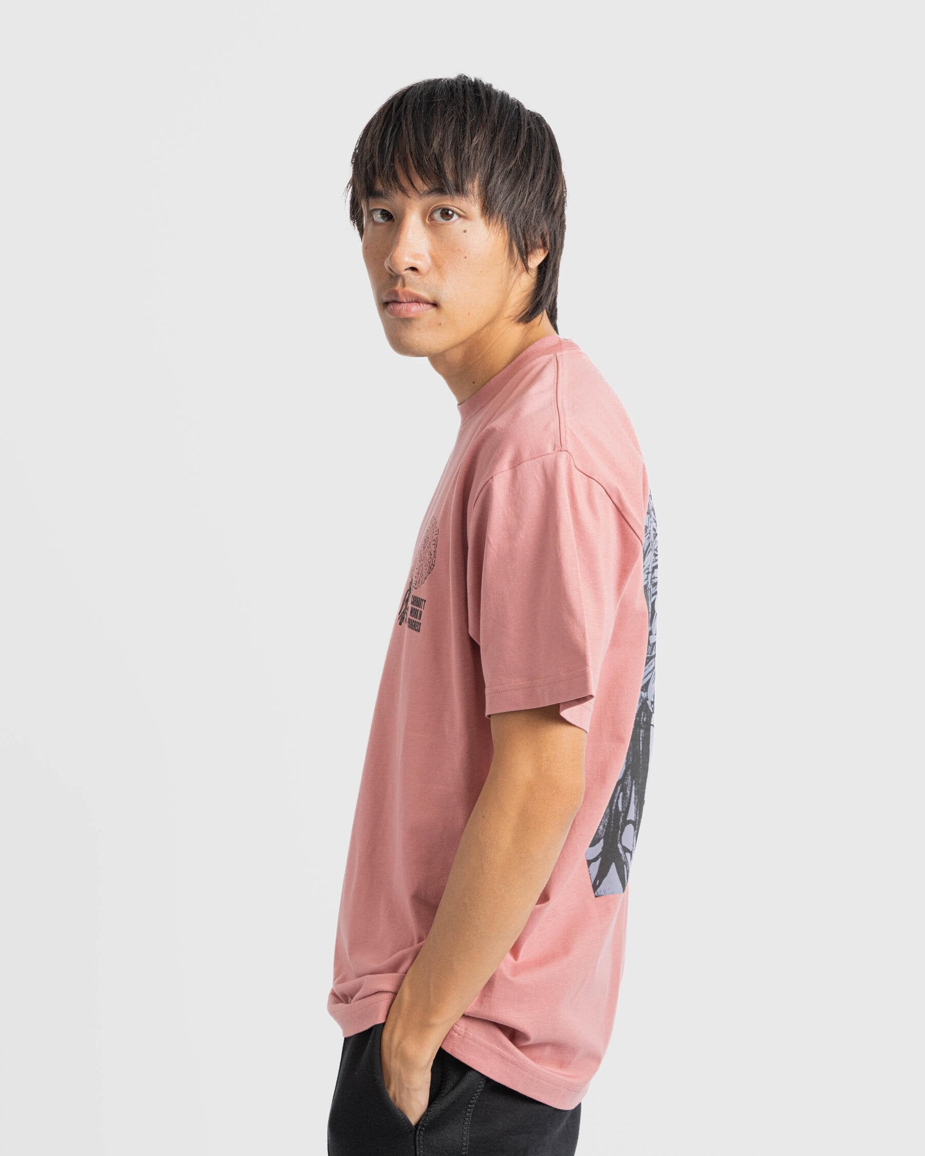 S/S Chrysanthemum T-Shirt - Dusty Rose
