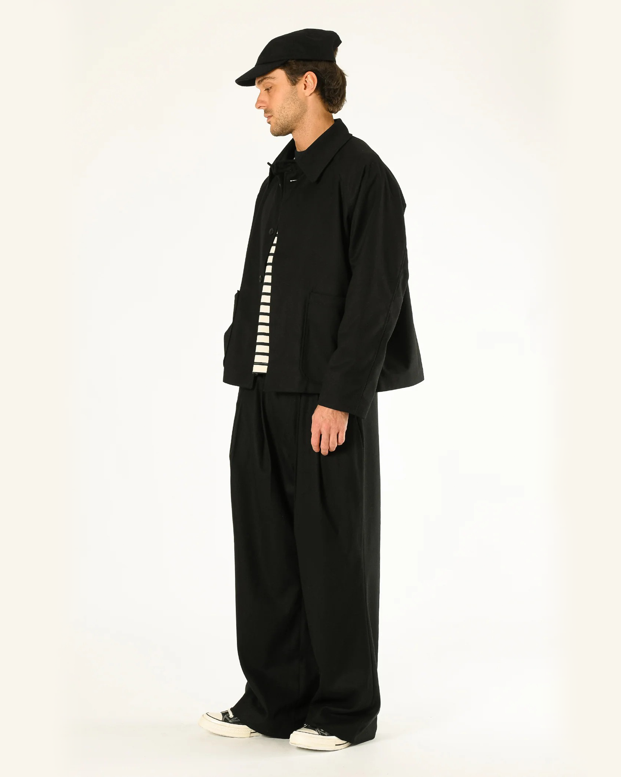 Raglan Pocket Jacket - Black