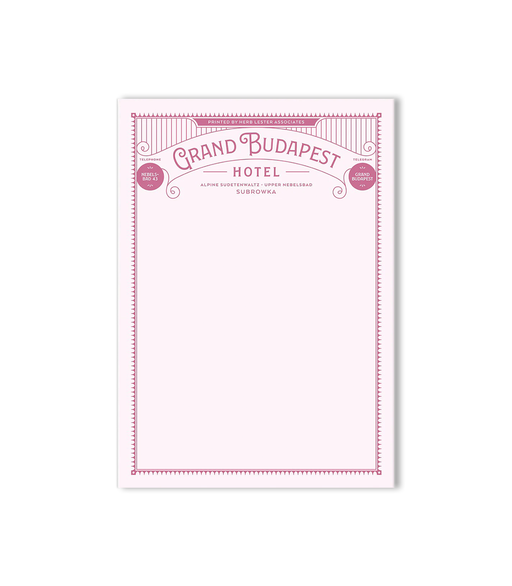 Grand Budapest Hotel - Notepad