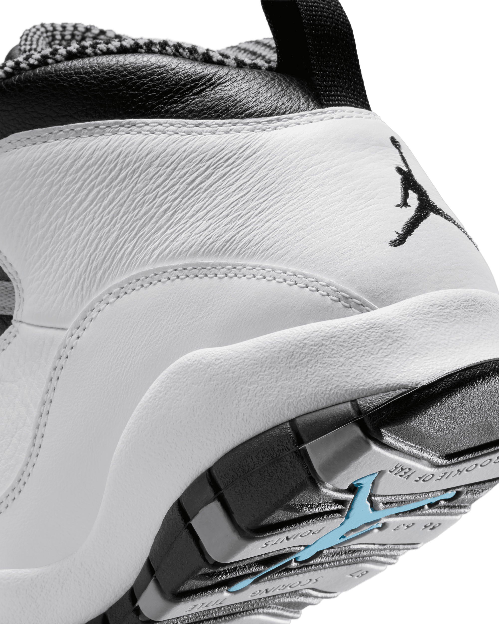 Air Jordan 10 Retro 'Steel Grey' - White / Light Steel Grey / Dark Powder Blue