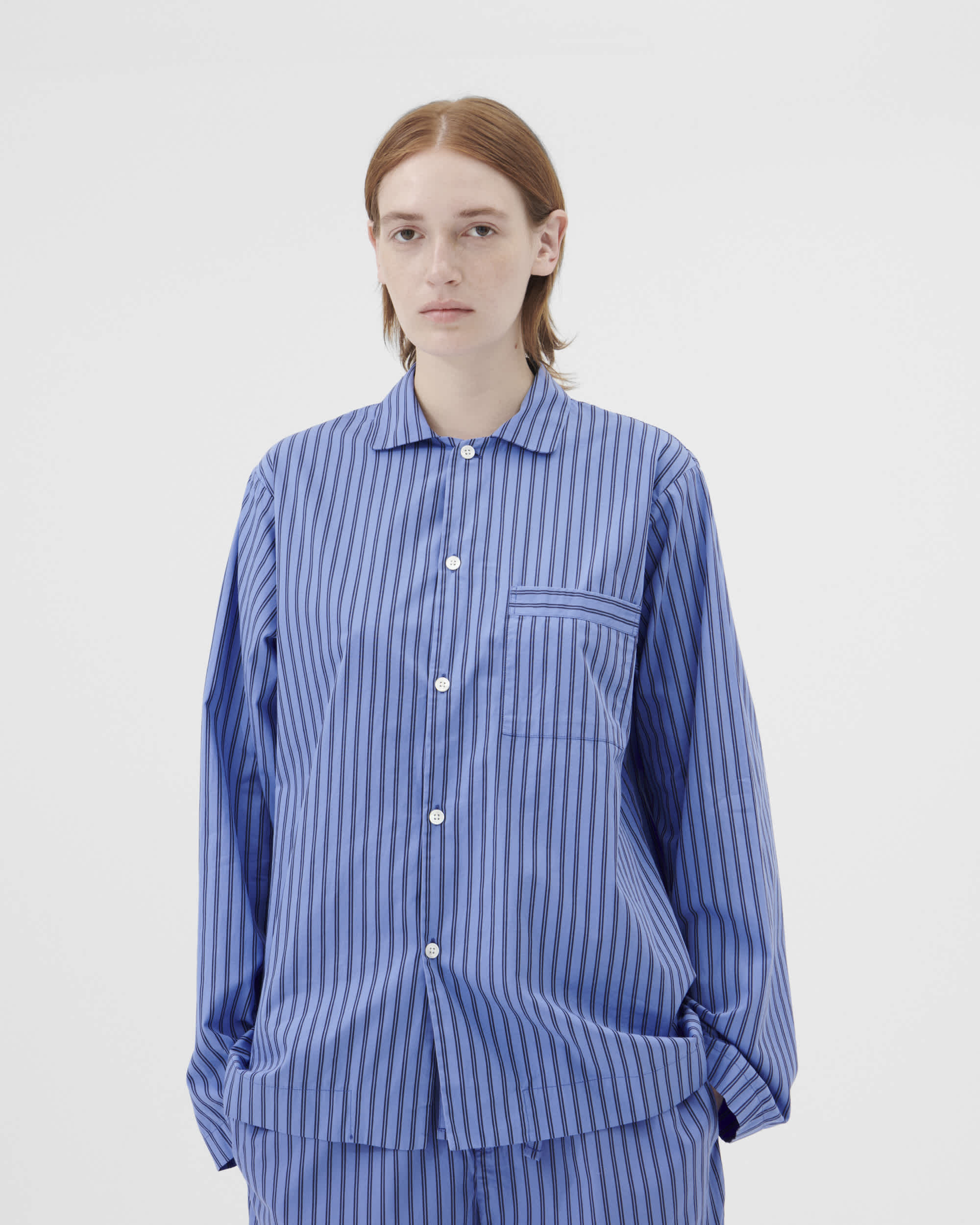 Sleepwear (Poplin) L/S Shirt - Boro Stripes