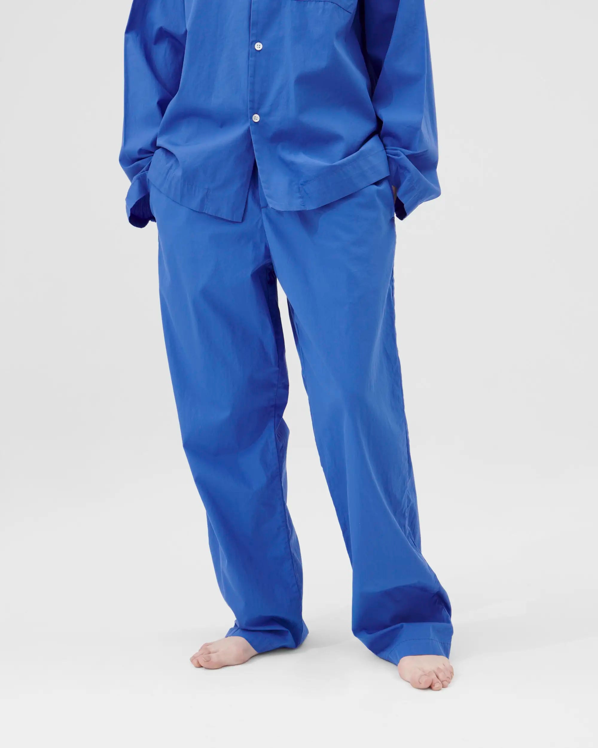 Sleepwear (Poplin) L/S Shirt - Royal Blue