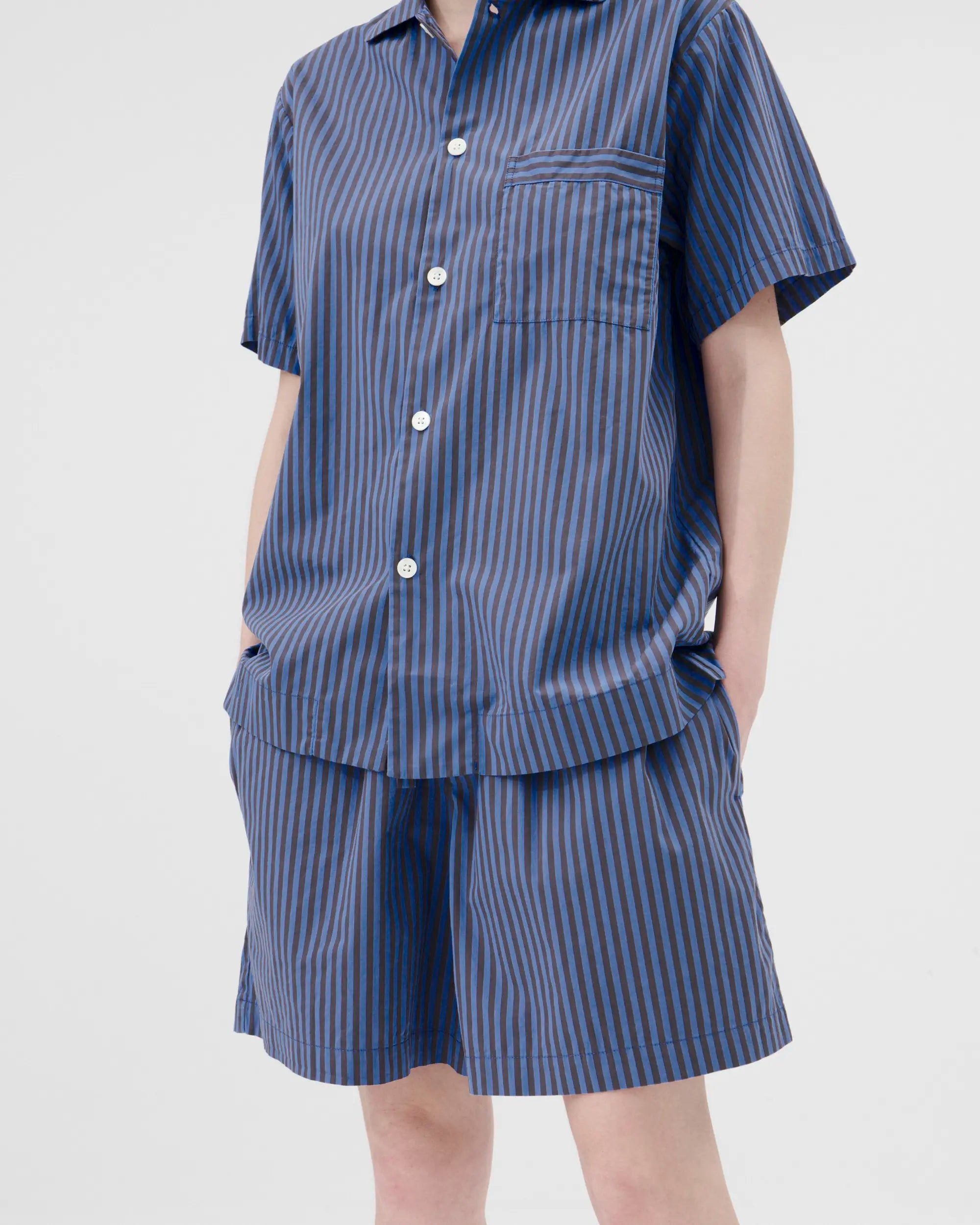 Sleepwear (Poplin) Pyjama Shorts - Verneuil Stripes