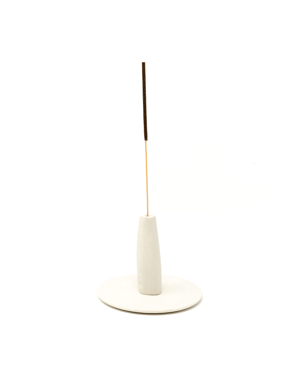 MONOLITH Hand Thrown Ceramic Incense Holder & Dish - White