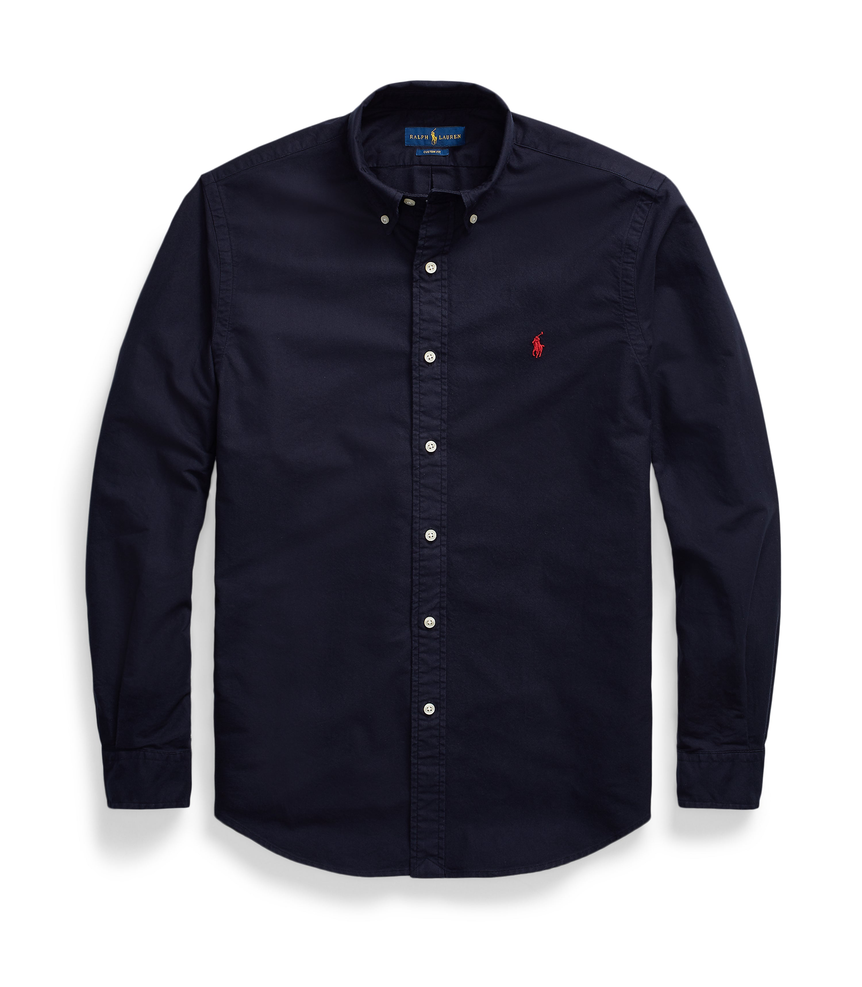 Woven Linen Button Up Shirt - Dark Navy