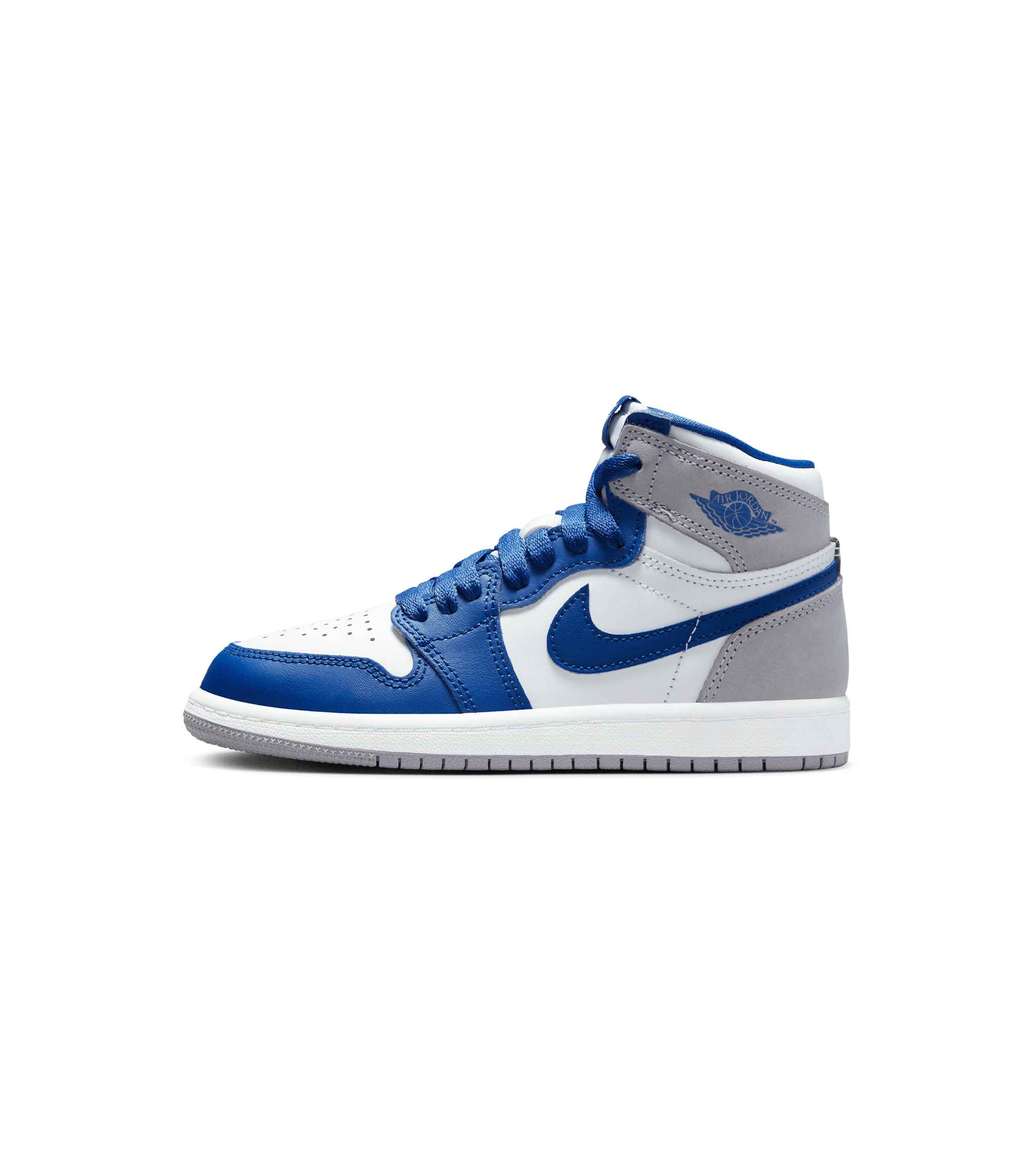 Pre-School Air Jordan 1 Retro High - True Blue / White / Cement Gray