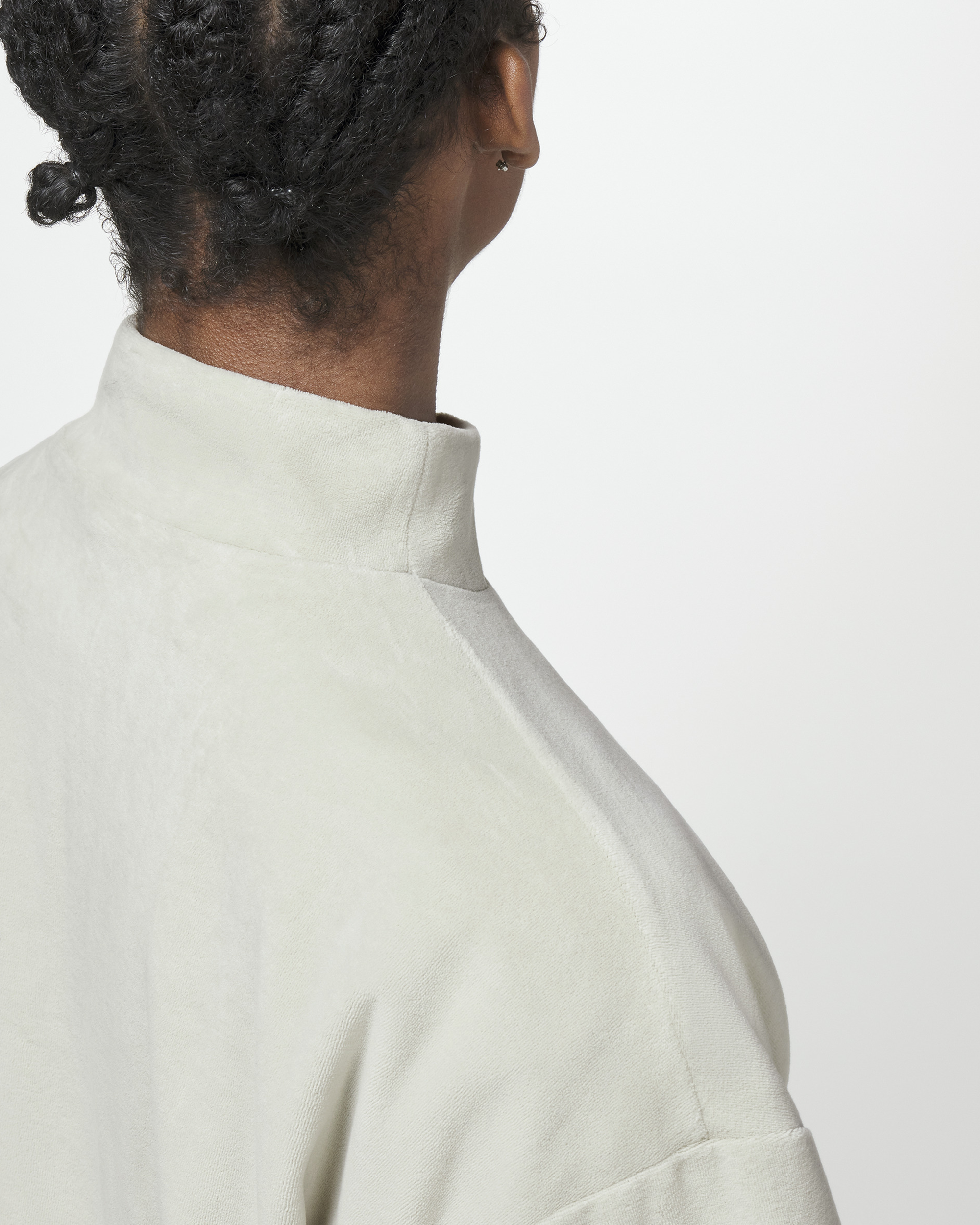 Velour Half Zip Sweatshirt - Halo Green