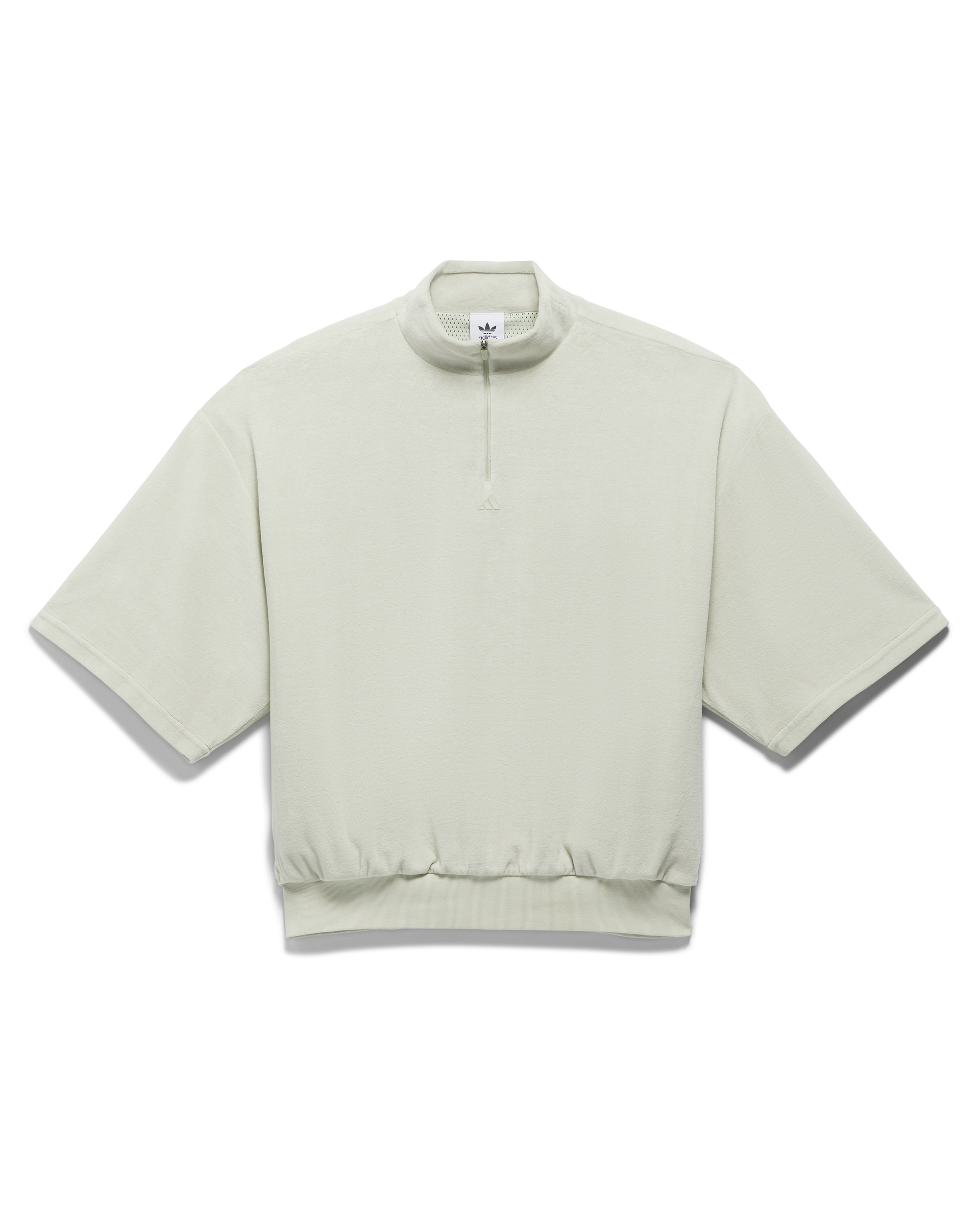Velour Half Zip Sweatshirt - Halo Green