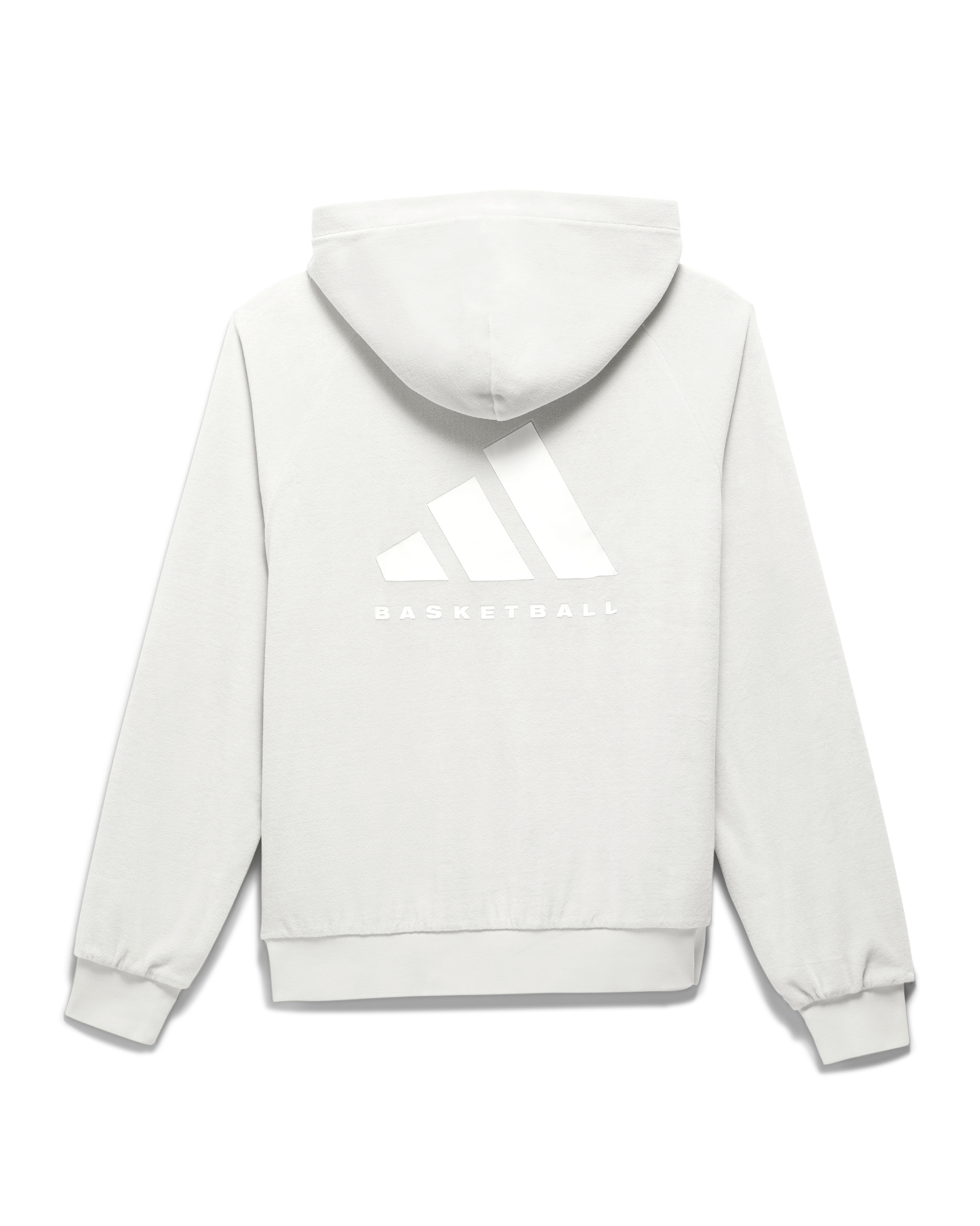 Velour Hooded Sweatshirt - Cloud White