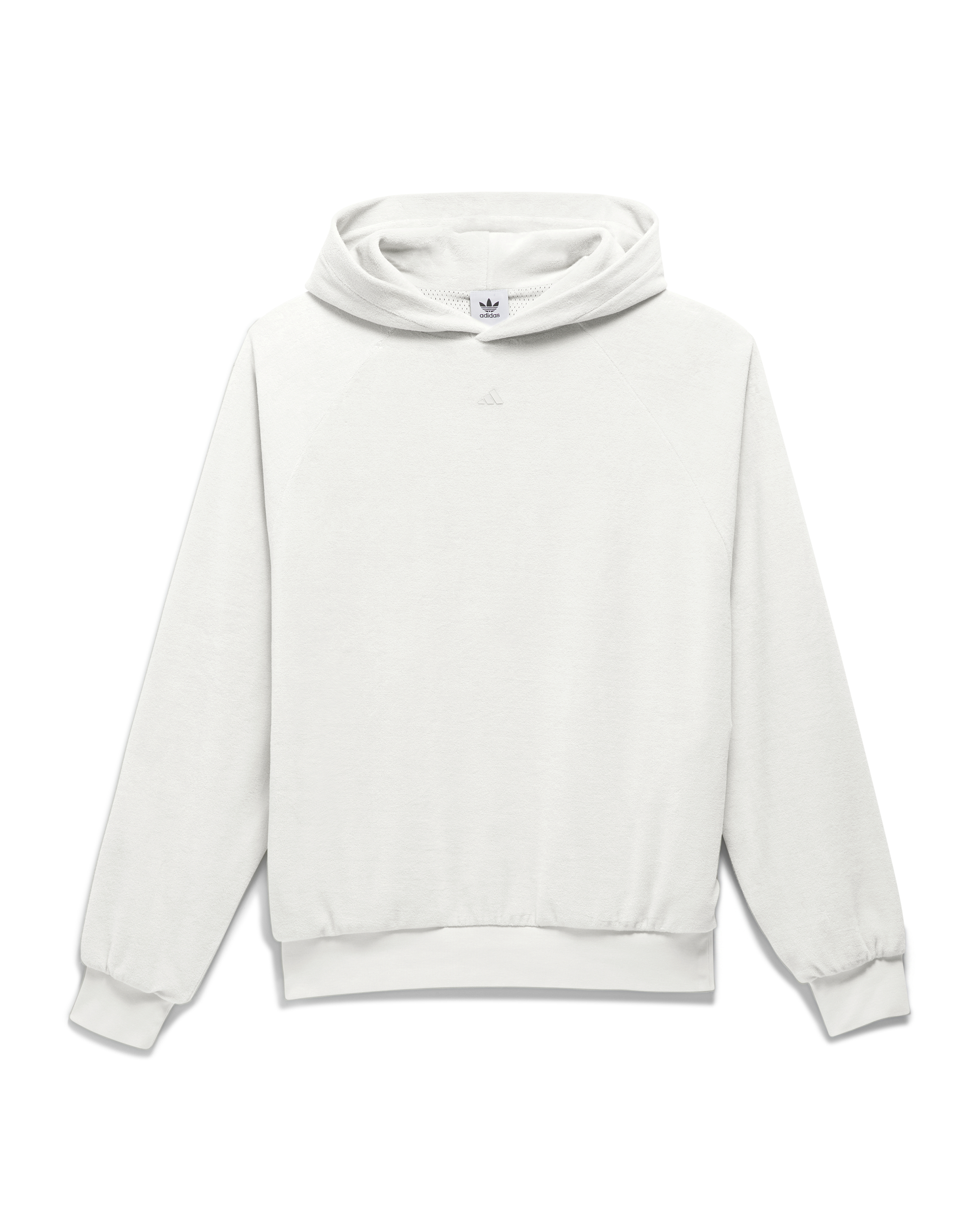 Velour Hooded Sweatshirt - Cloud White