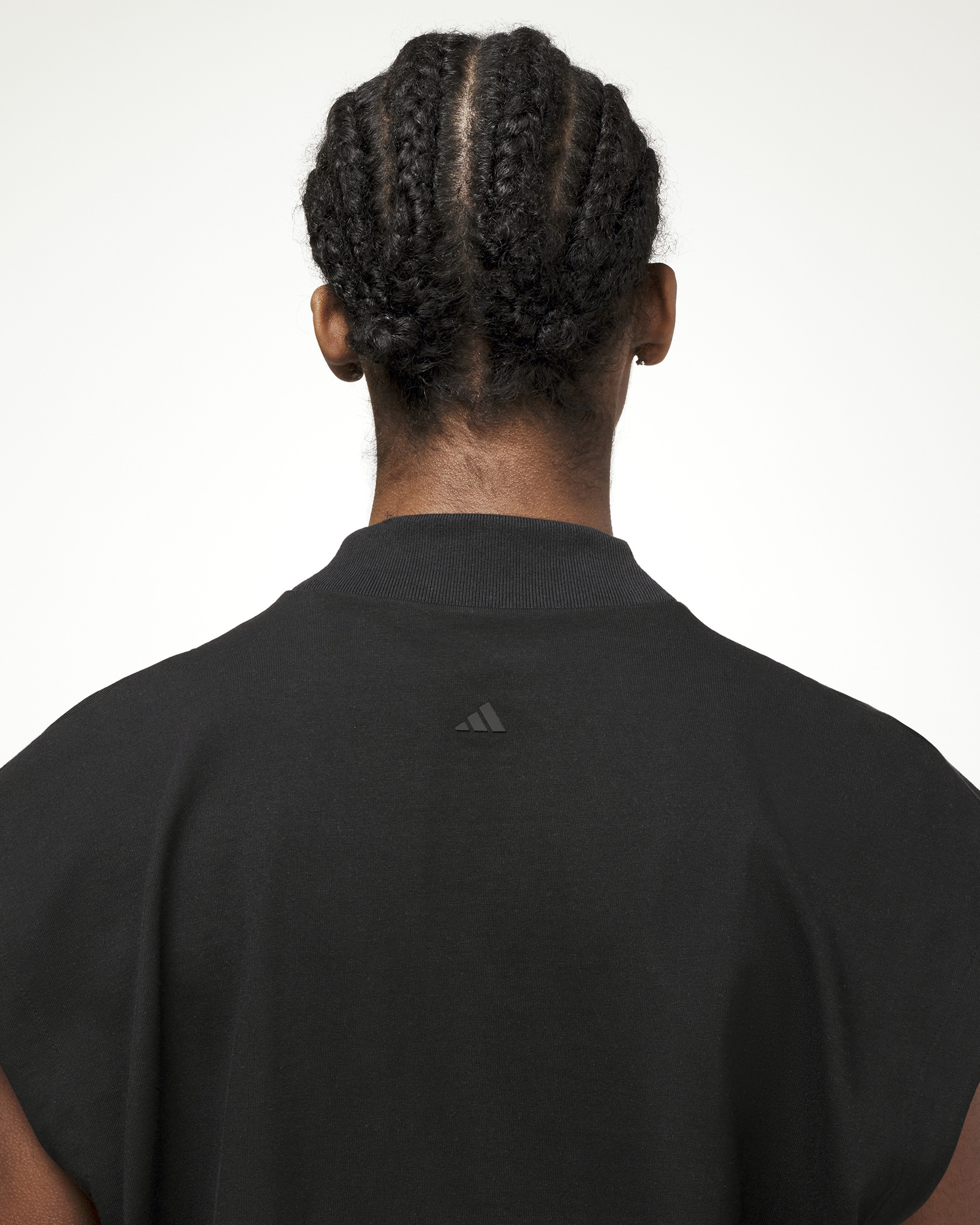 Mockneck Sleeveless T-shirt - Black