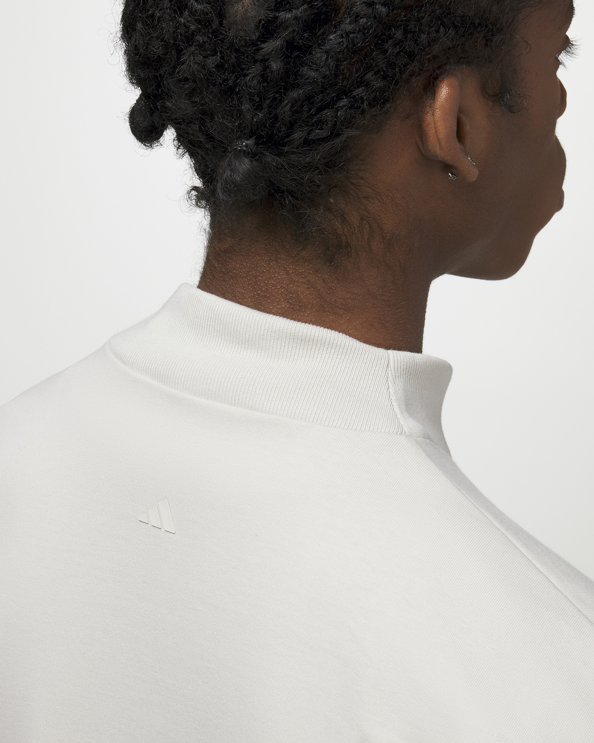 Mockneck T-shirt - Aluminium