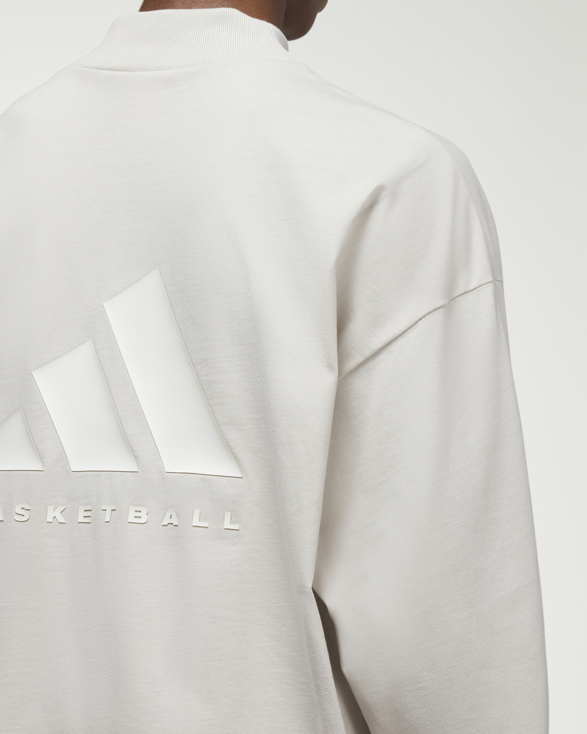 Mockneck L/S T-shirt - Aluminium
